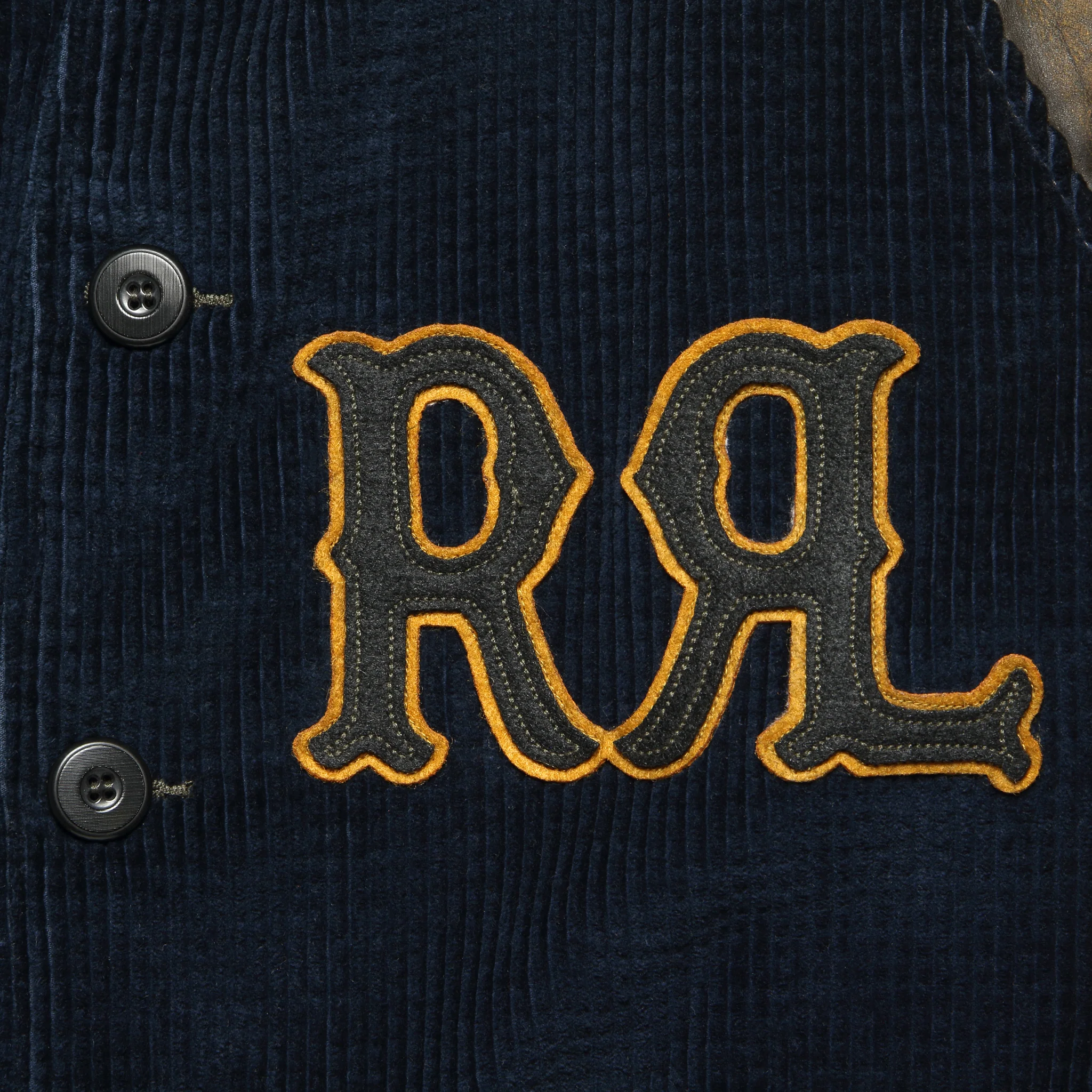Farwell Varsity Jacket - Black/Deep Navy - Image 3