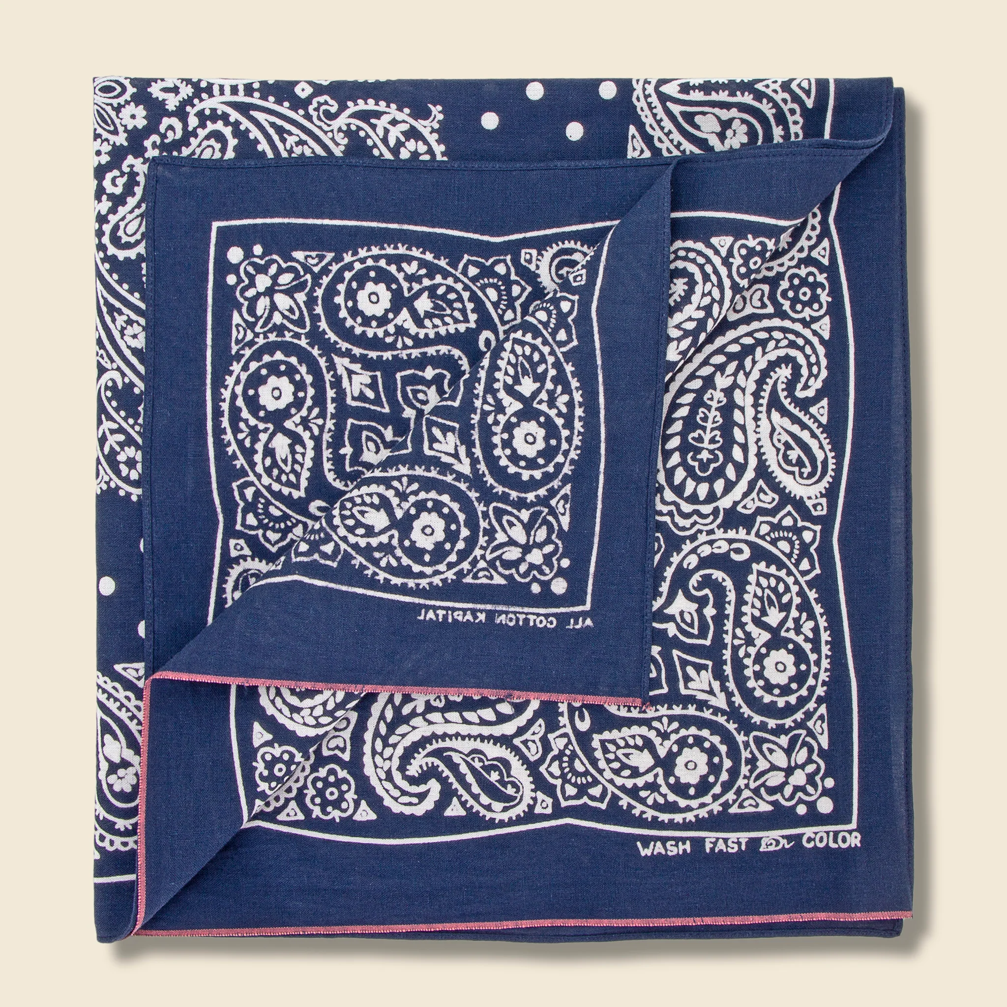 Fastcolor Selvedge Bandana (TUNA DANCE) - Navy - Image 2