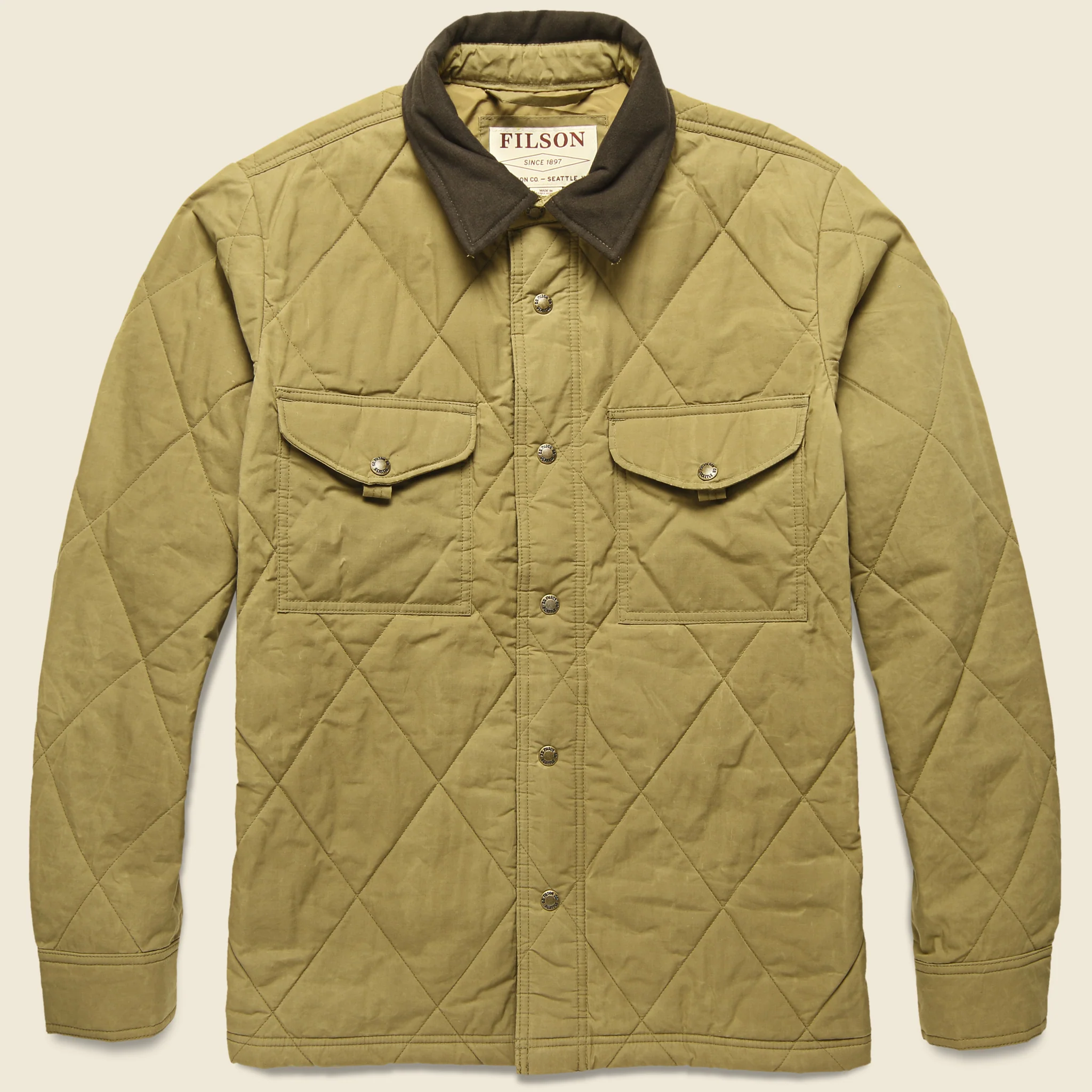 Hyder Quilted Jac Shirt - Tan