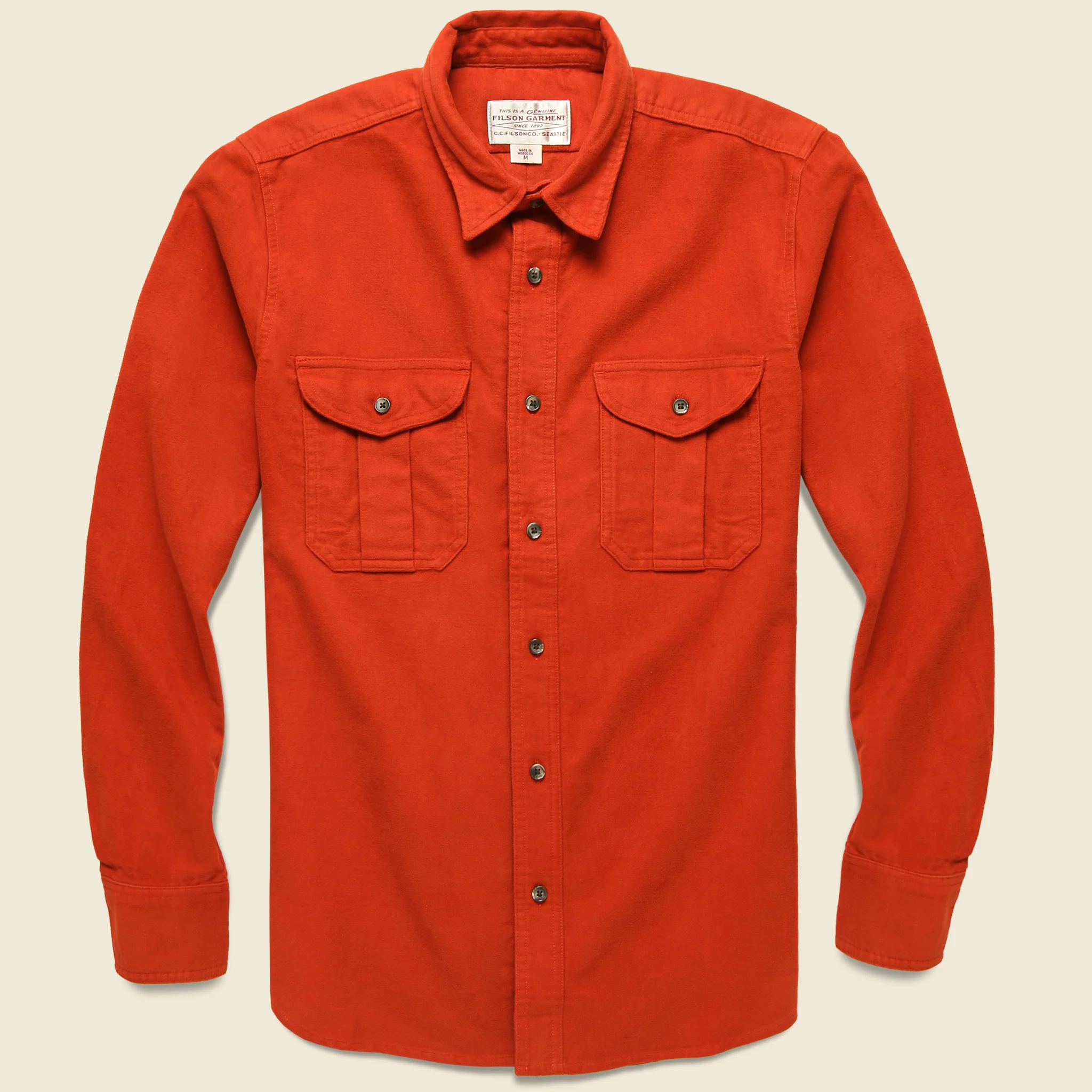 Moleskin Seattle Shirt - Burnt Orange