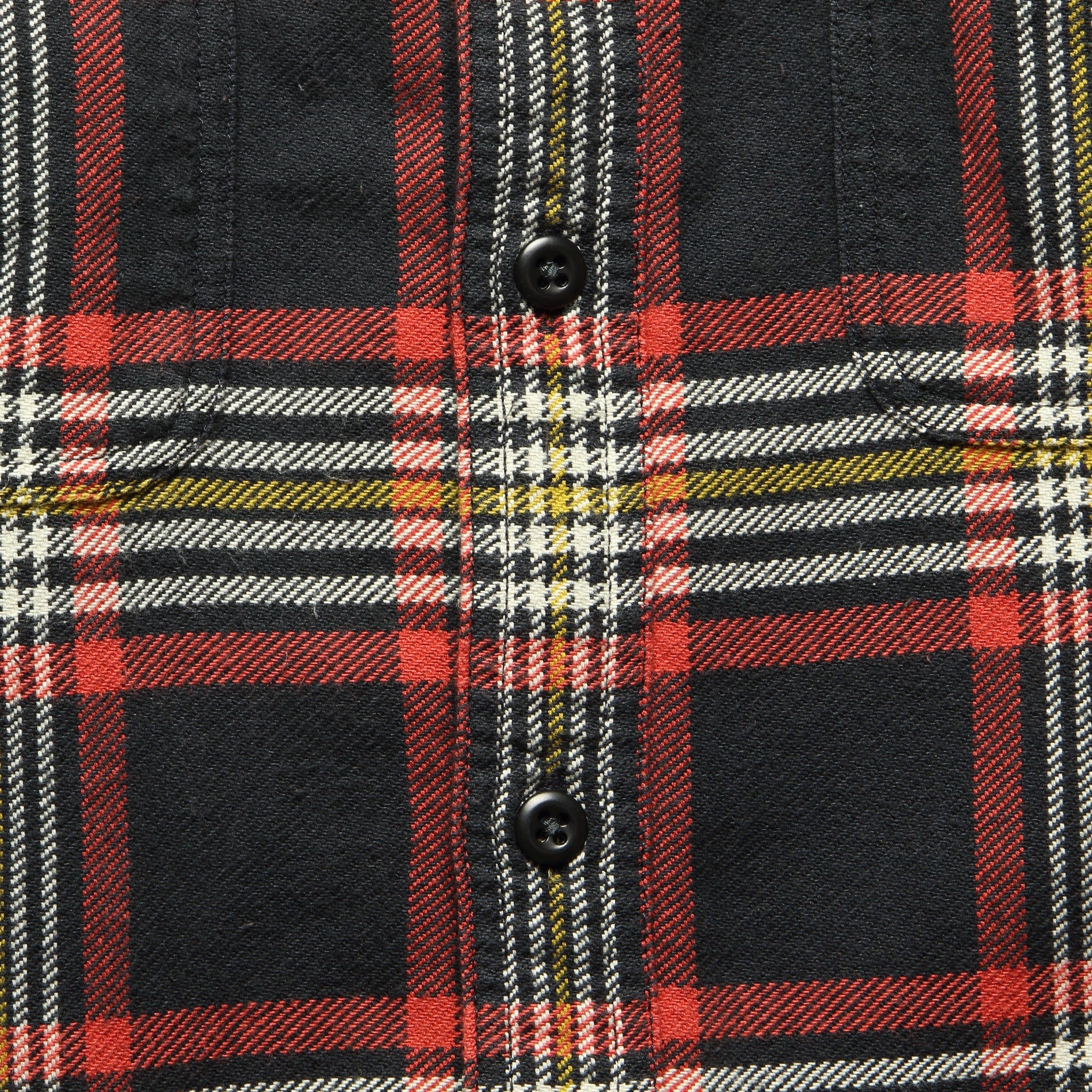 Vintage Flannel Workshirt - Black/Red/Gold - Image 3
