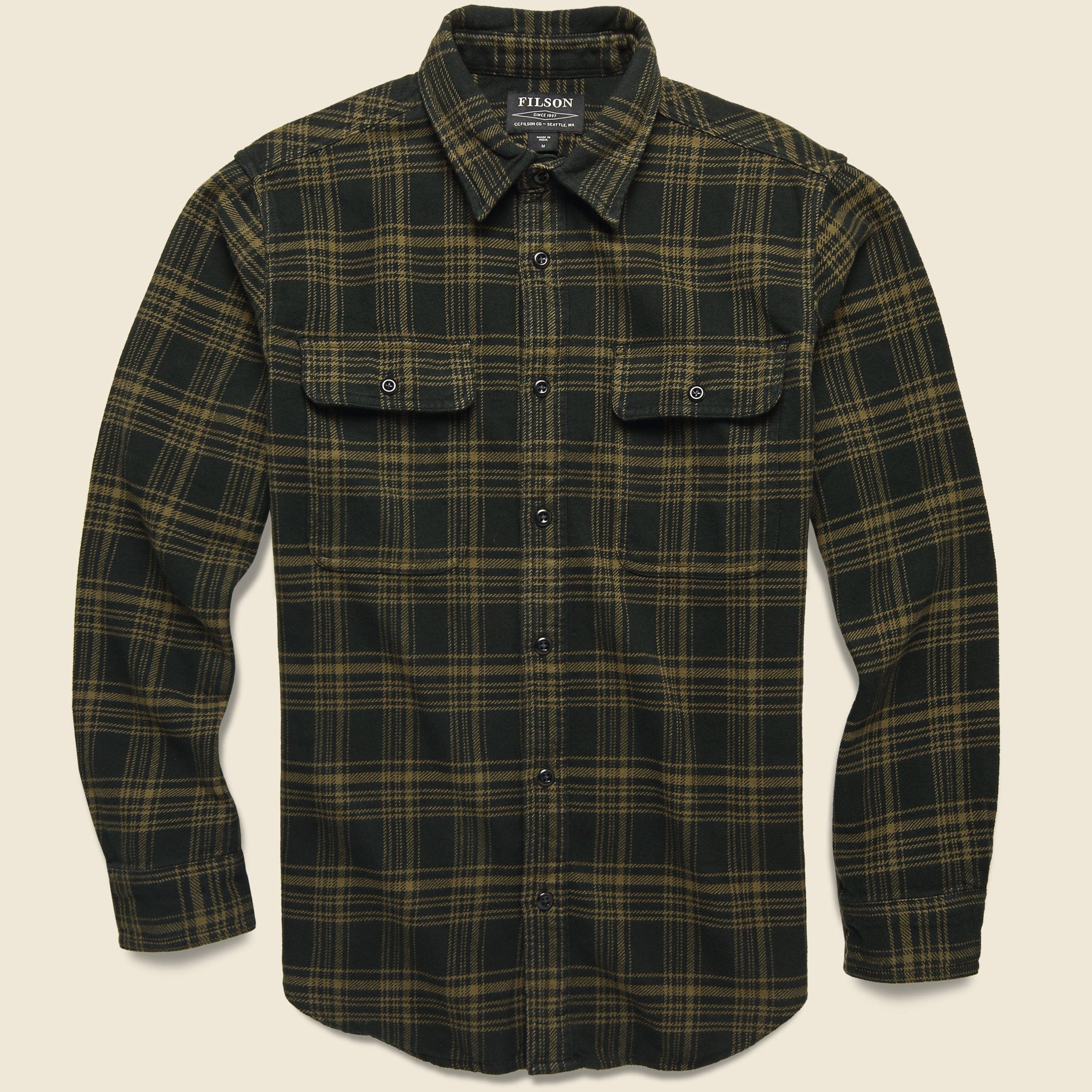 Vintage Flannel Workshirt - Black/Olive