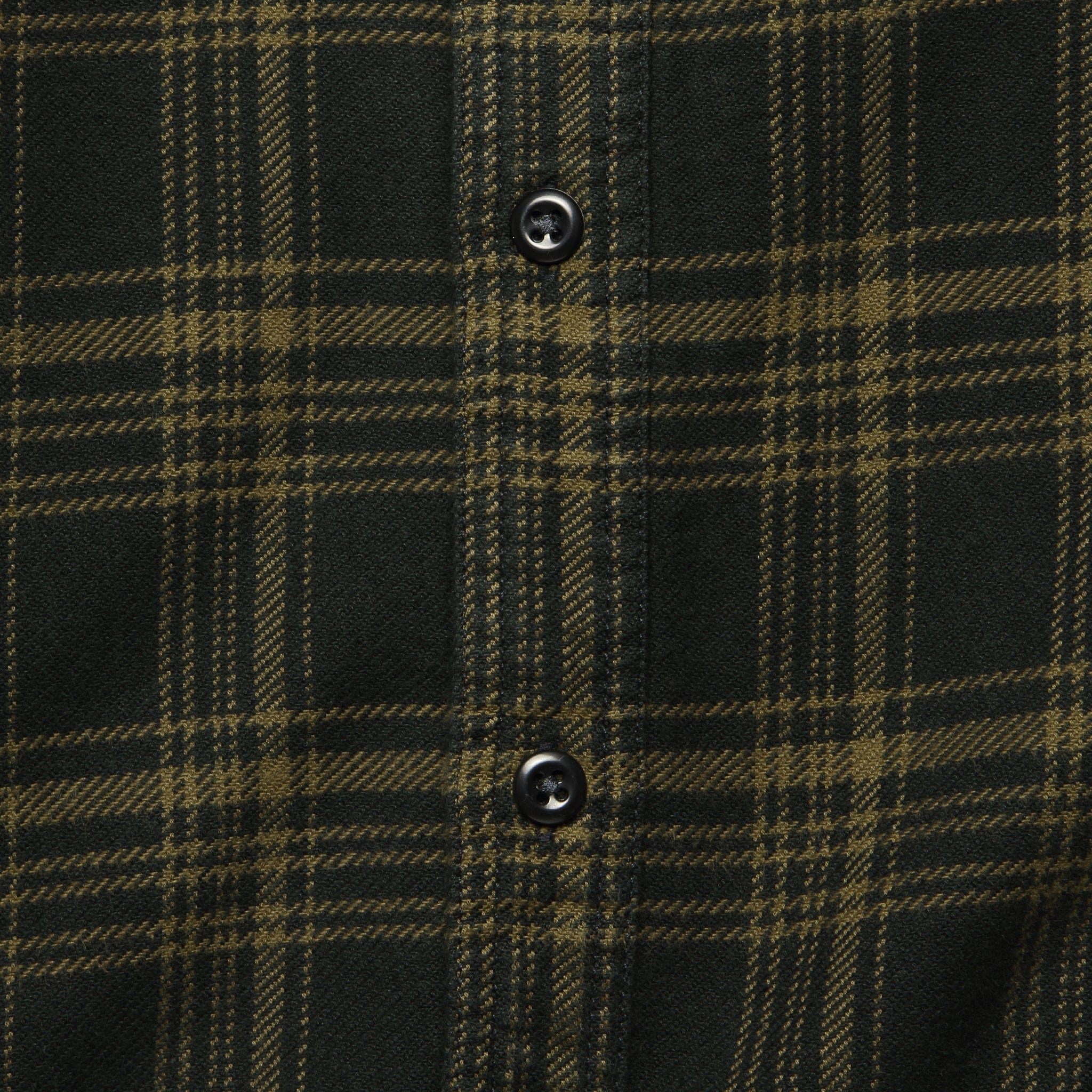 Vintage Flannel Workshirt - Black/Olive - Image 3