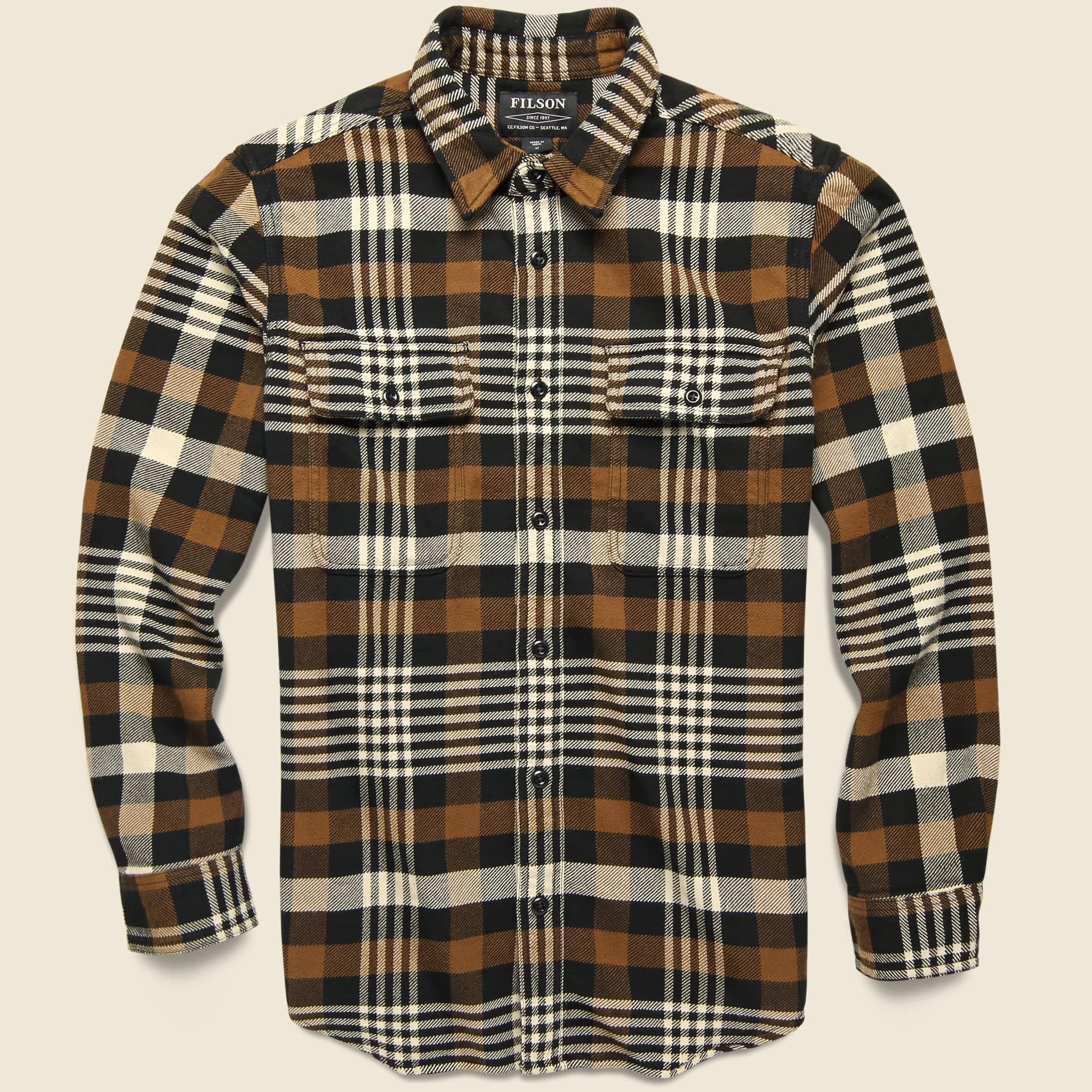 Vintage Flannel Workshirt - Black/Brown