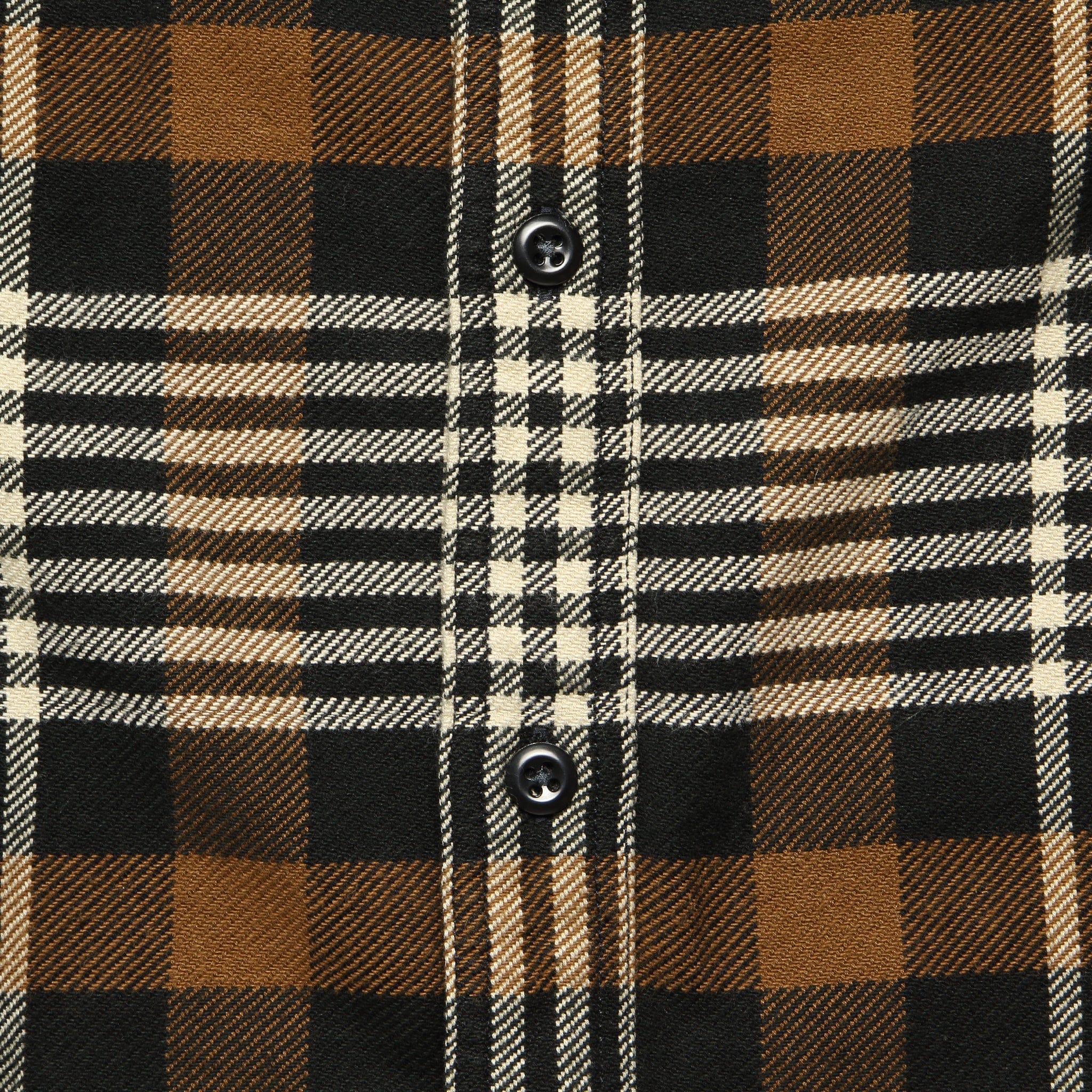 Vintage Flannel Workshirt - Black/Brown - Image 3