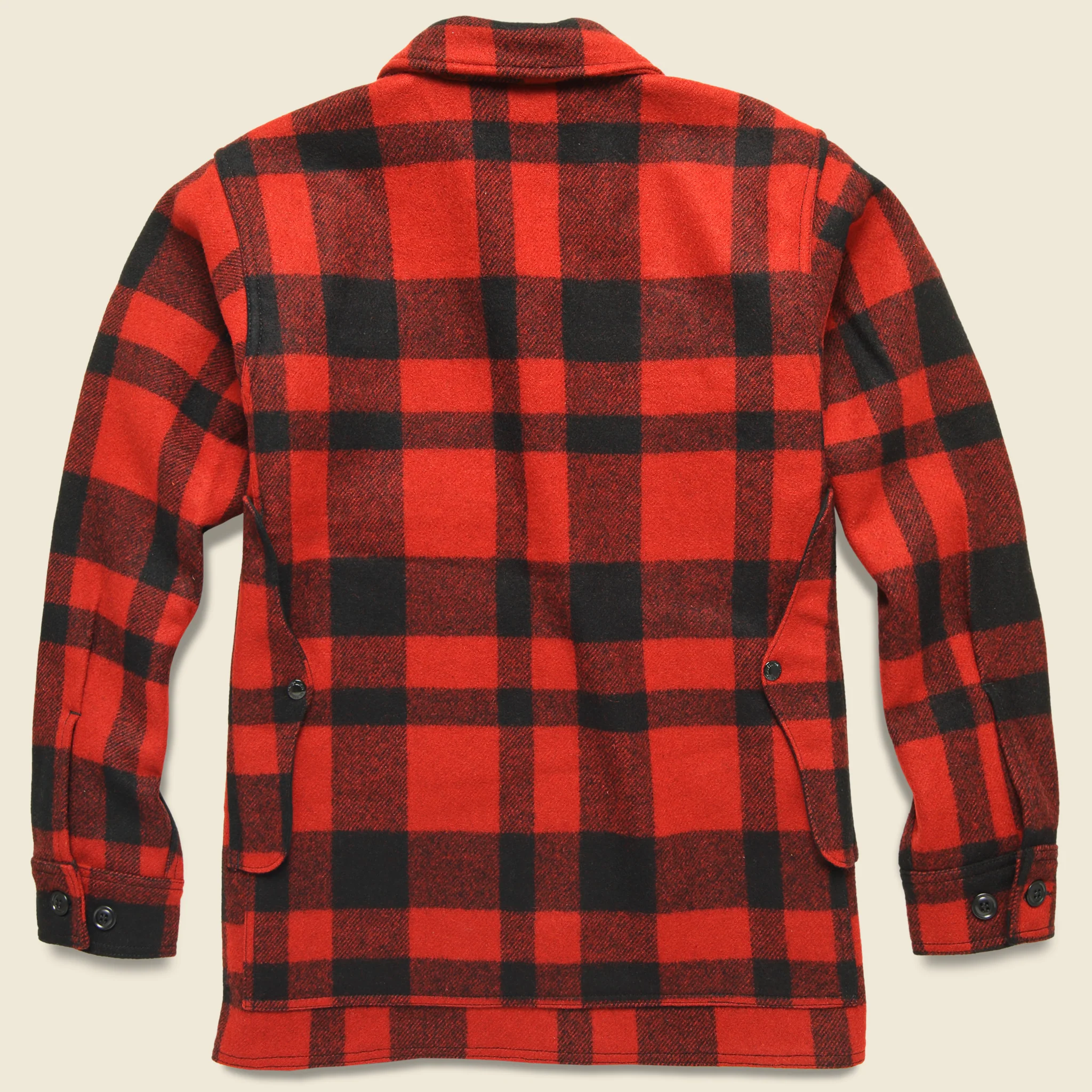 Mackinaw Wool Cruiser Jacket - Red/Black - Image 2