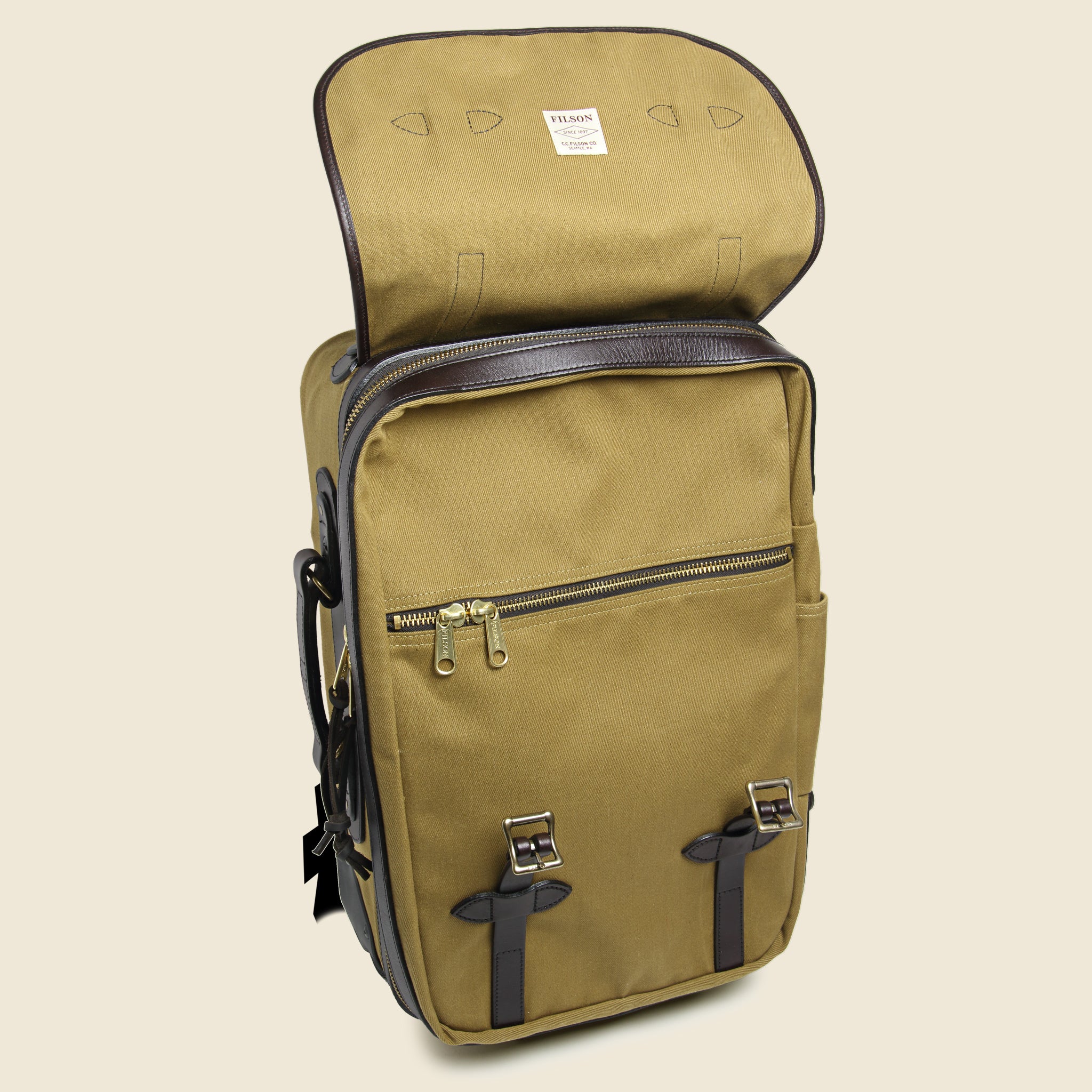 Rolling Carry-On Bag - Tan - Image 5