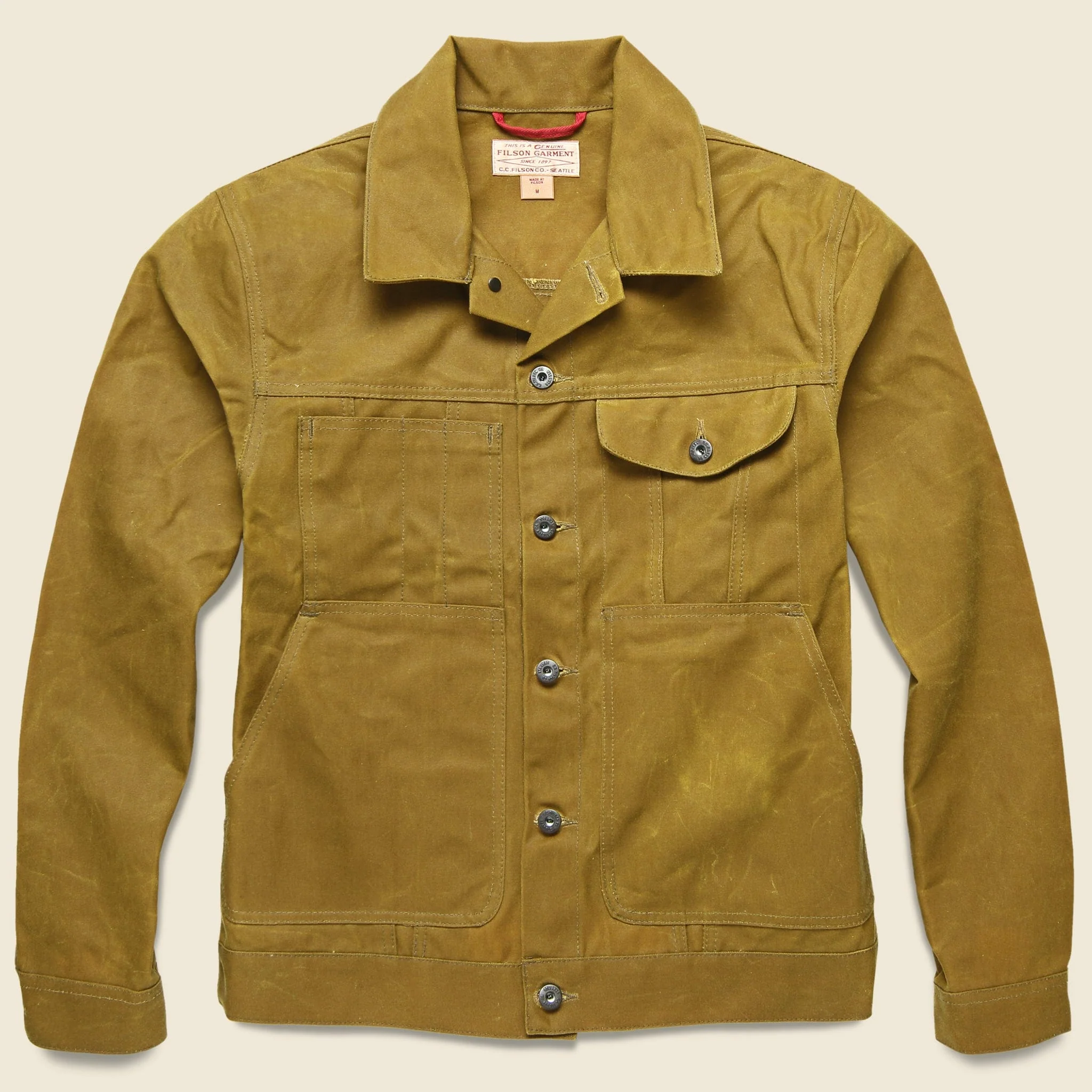 Waxed Short Cruiser Jacket - Tan