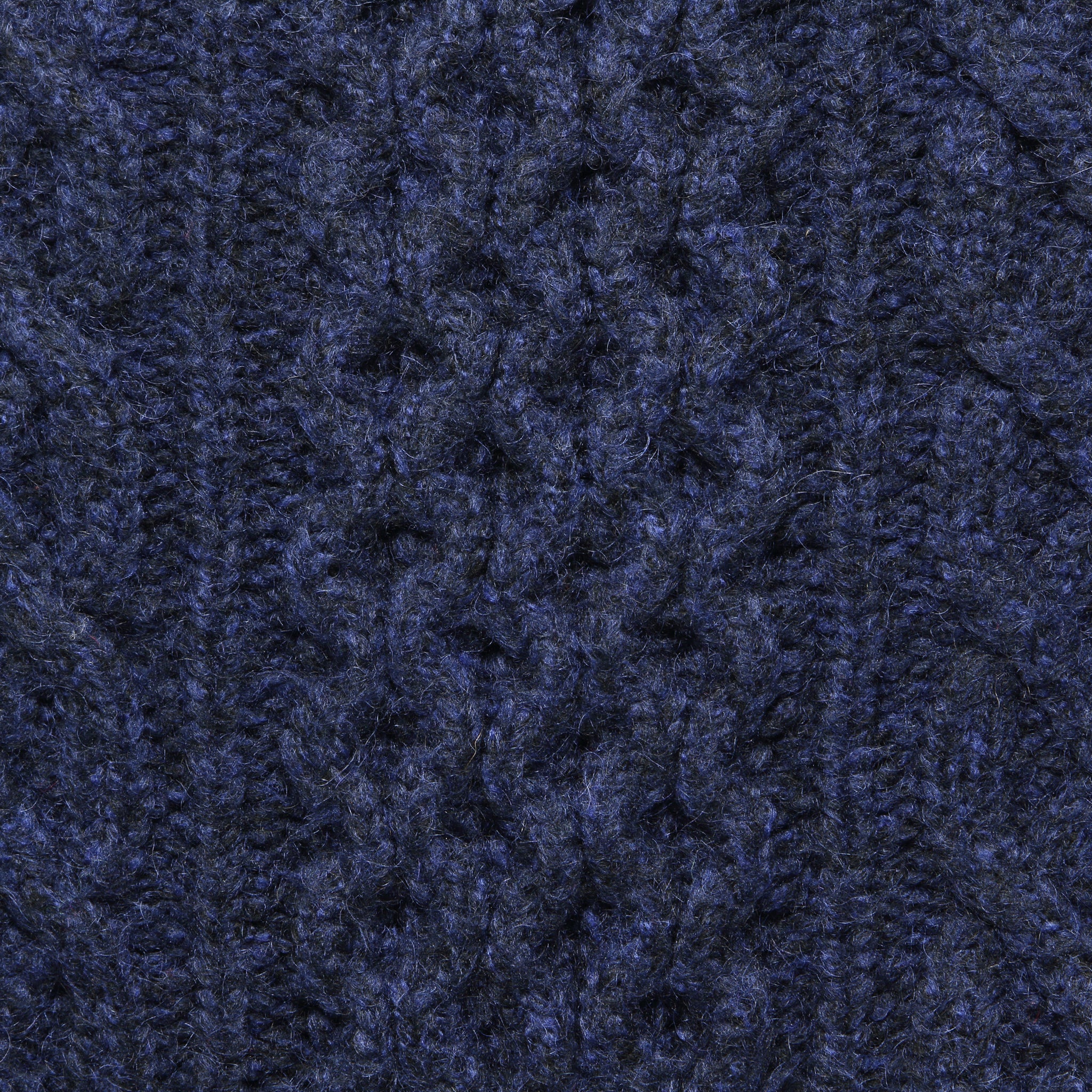 Fisherman Cable Turtleneck - Navy - Image 3