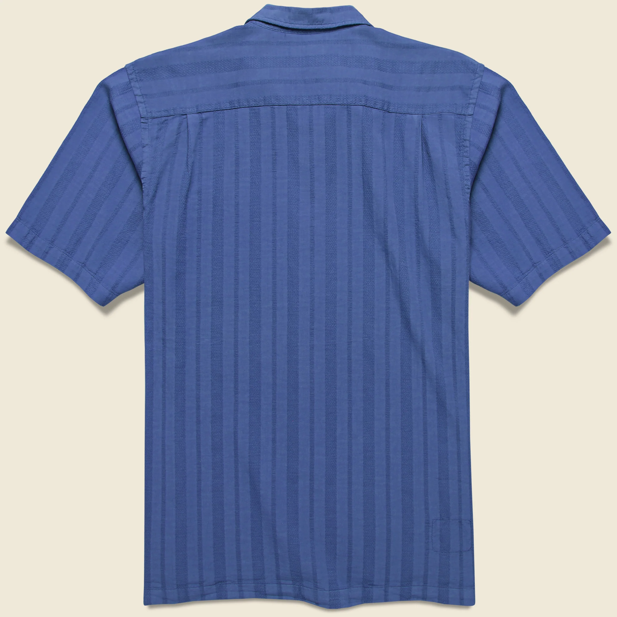 Flag Self Stripe Camp Shirt - Blue - Image 2