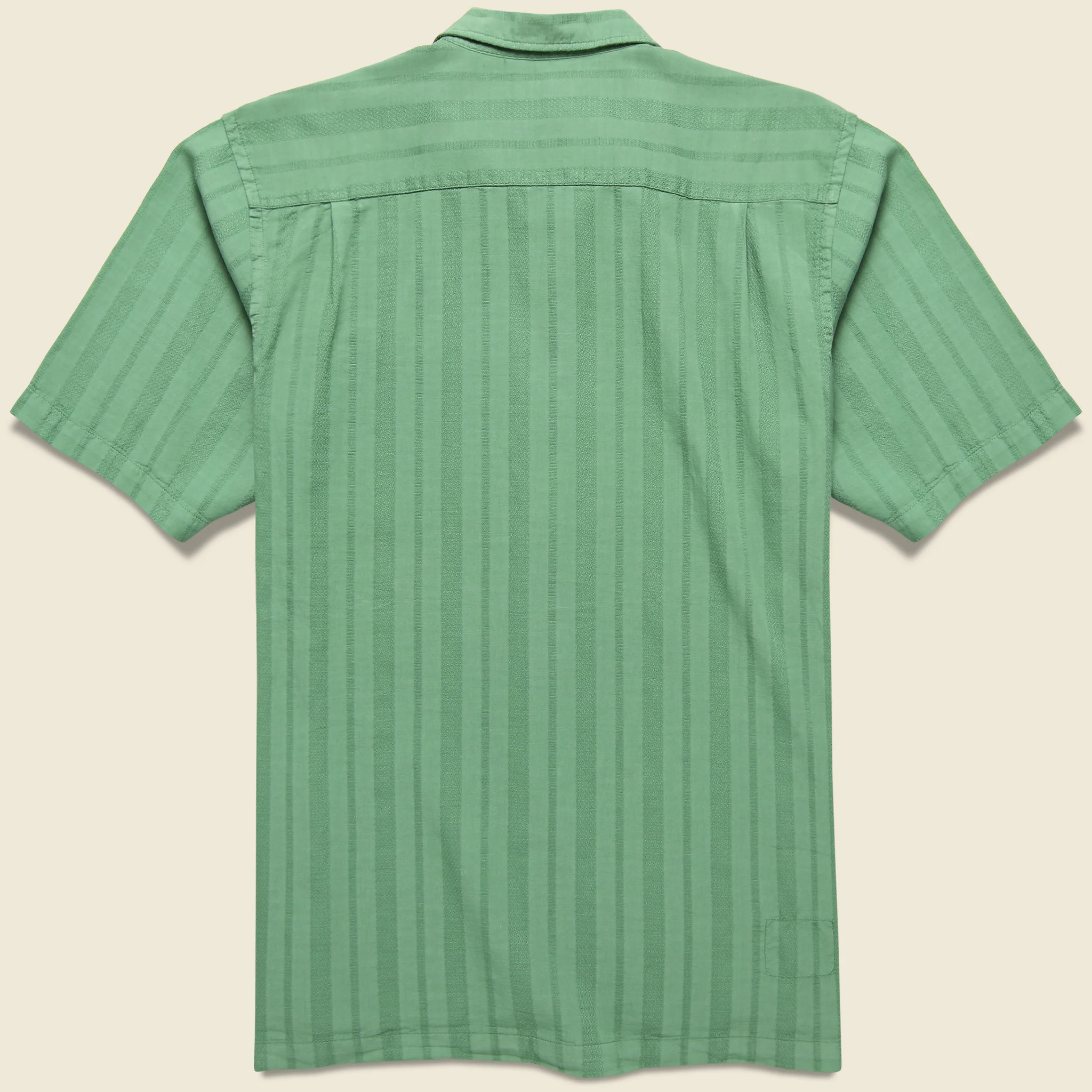 Flag Self Stripe Camp Shirt - Green - Image 2