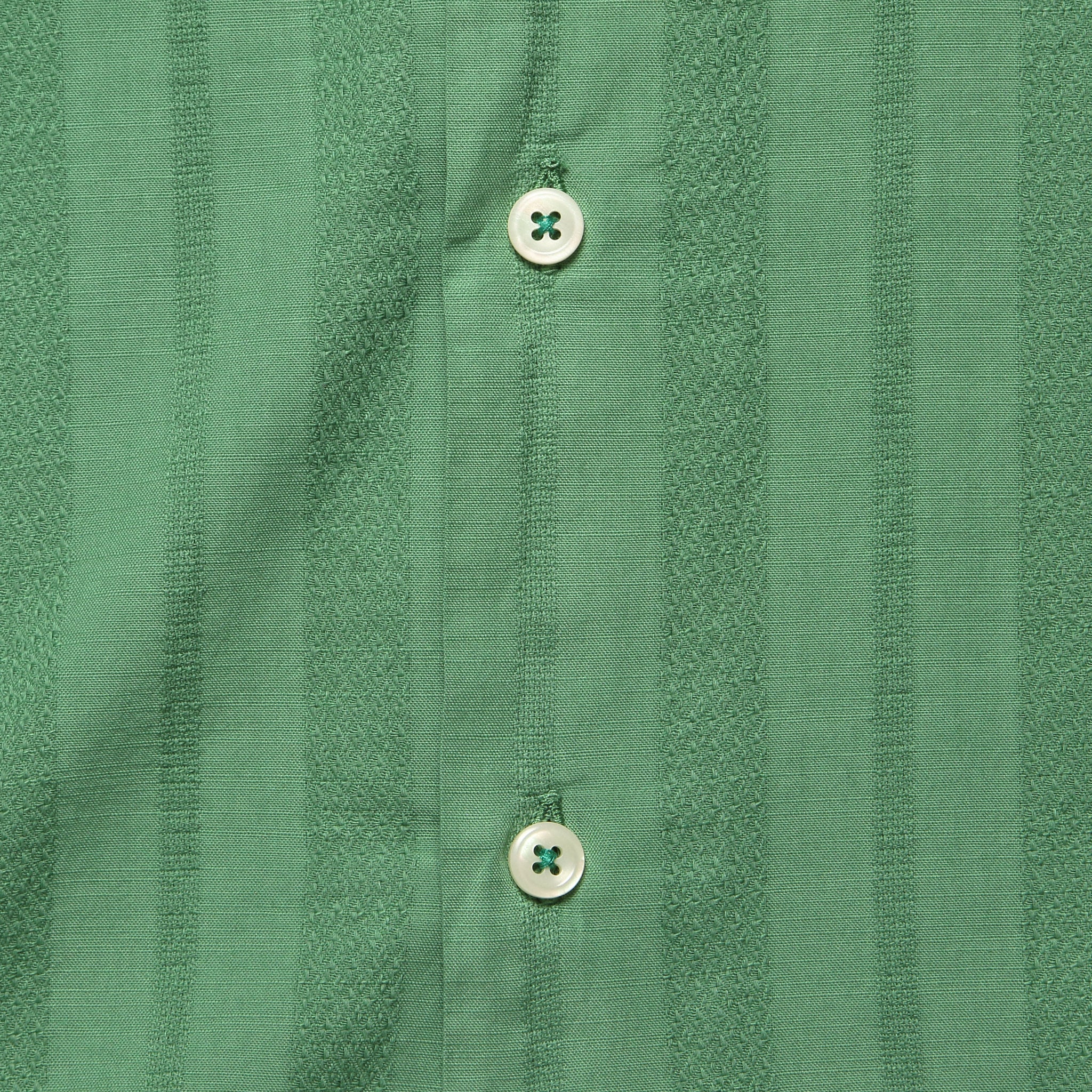 Flag Self Stripe Camp Shirt - Green - Image 3