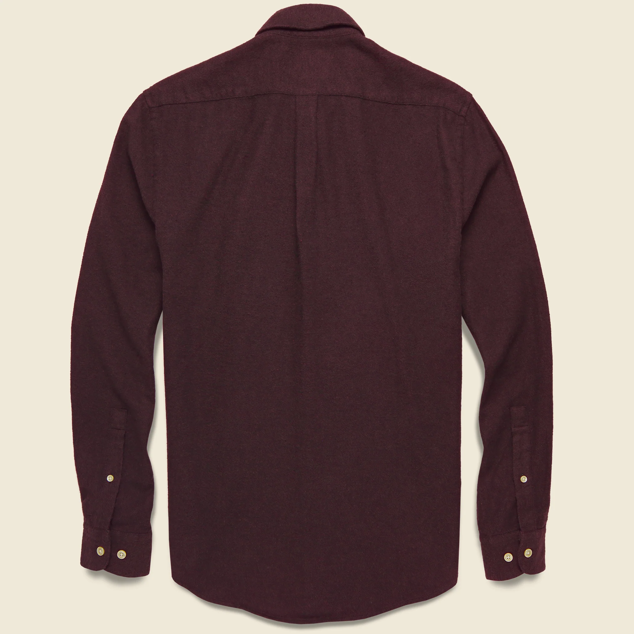 Flannel Teca Shirt - Bordeaux - Image 3