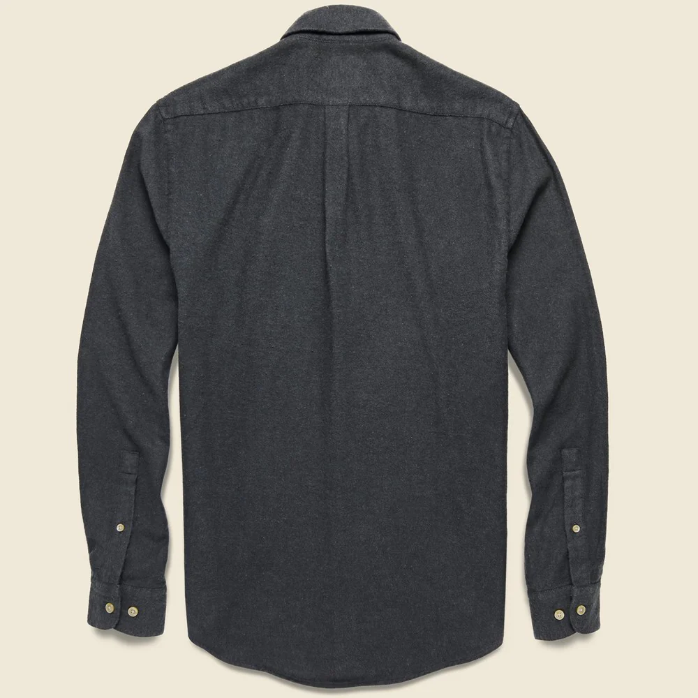 Flannel Teca Shirt - Charcoal - Image 2
