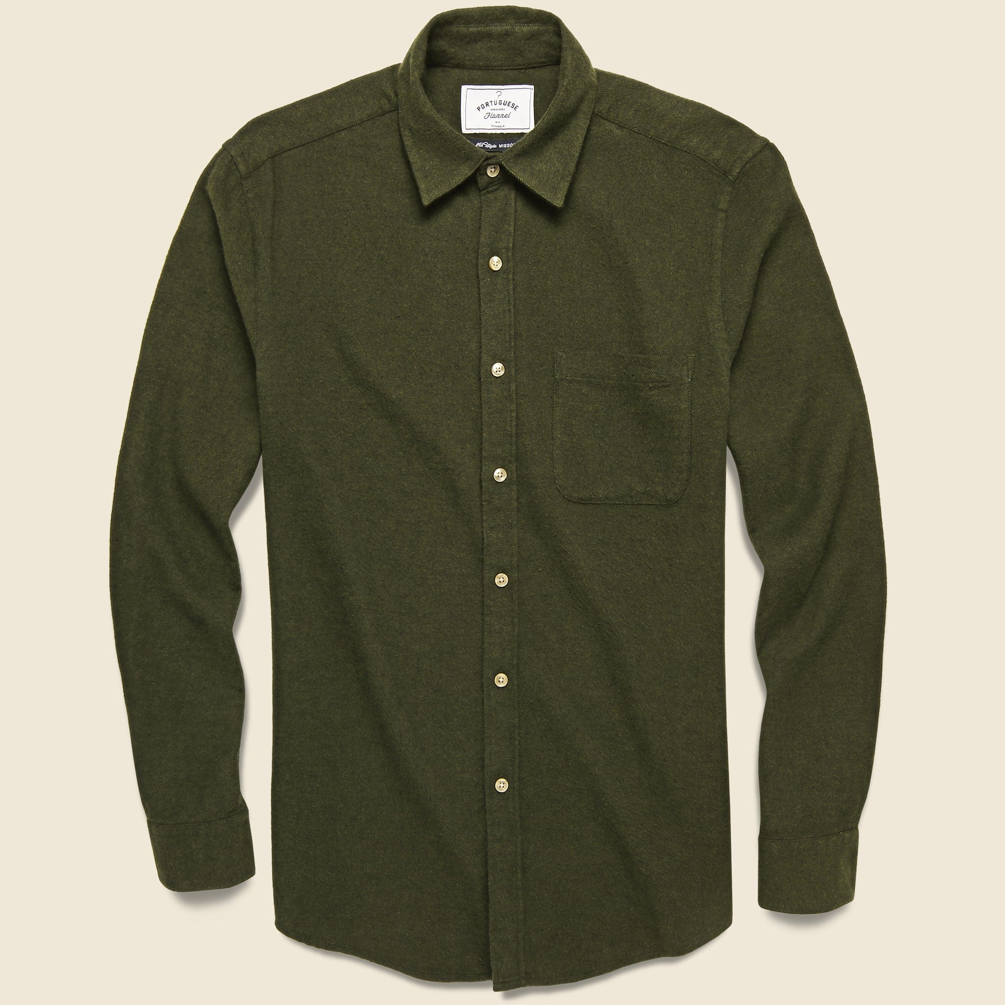 Flannel Teca Shirt - Light Olive