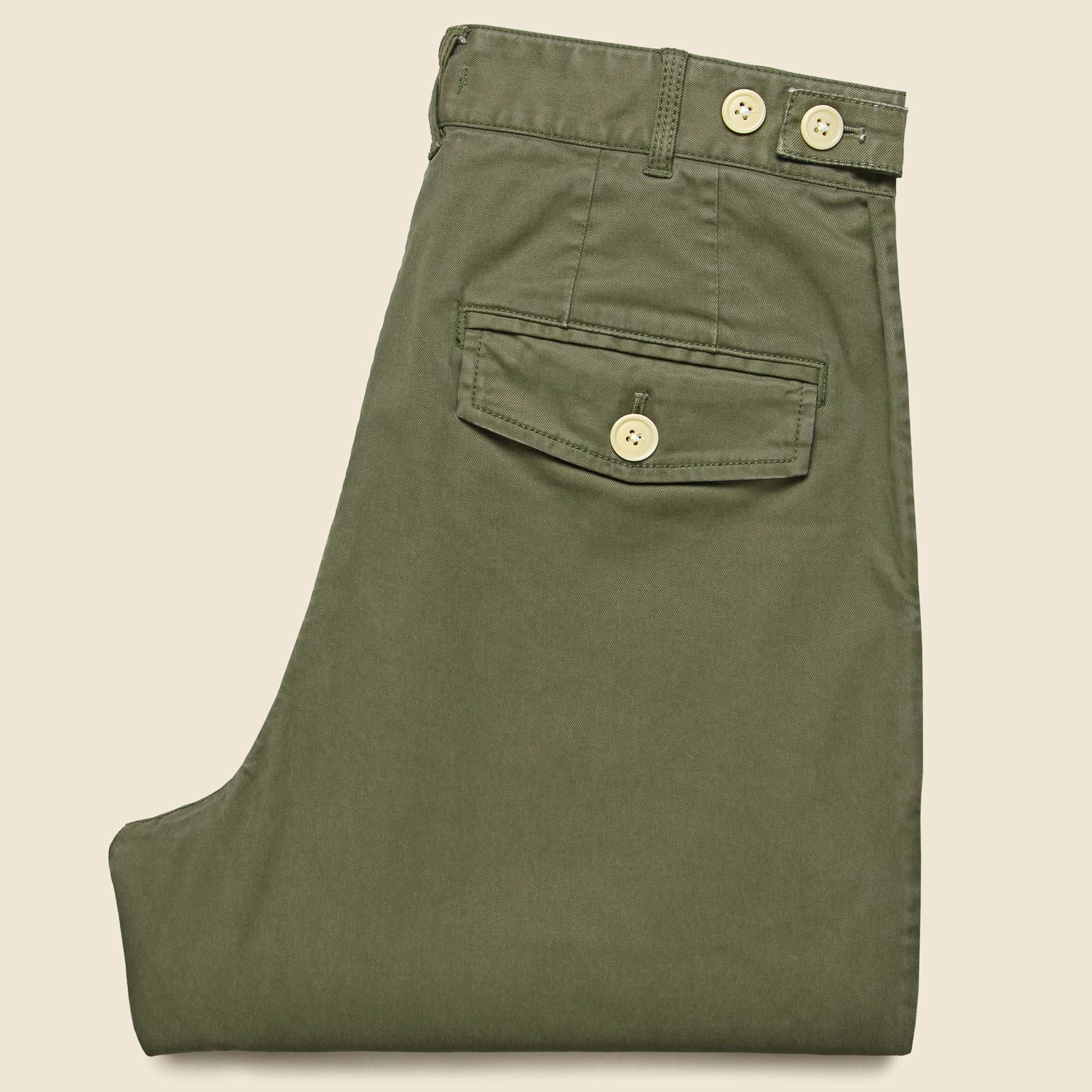 Flat Front Chino - Military Olive - Image 3
