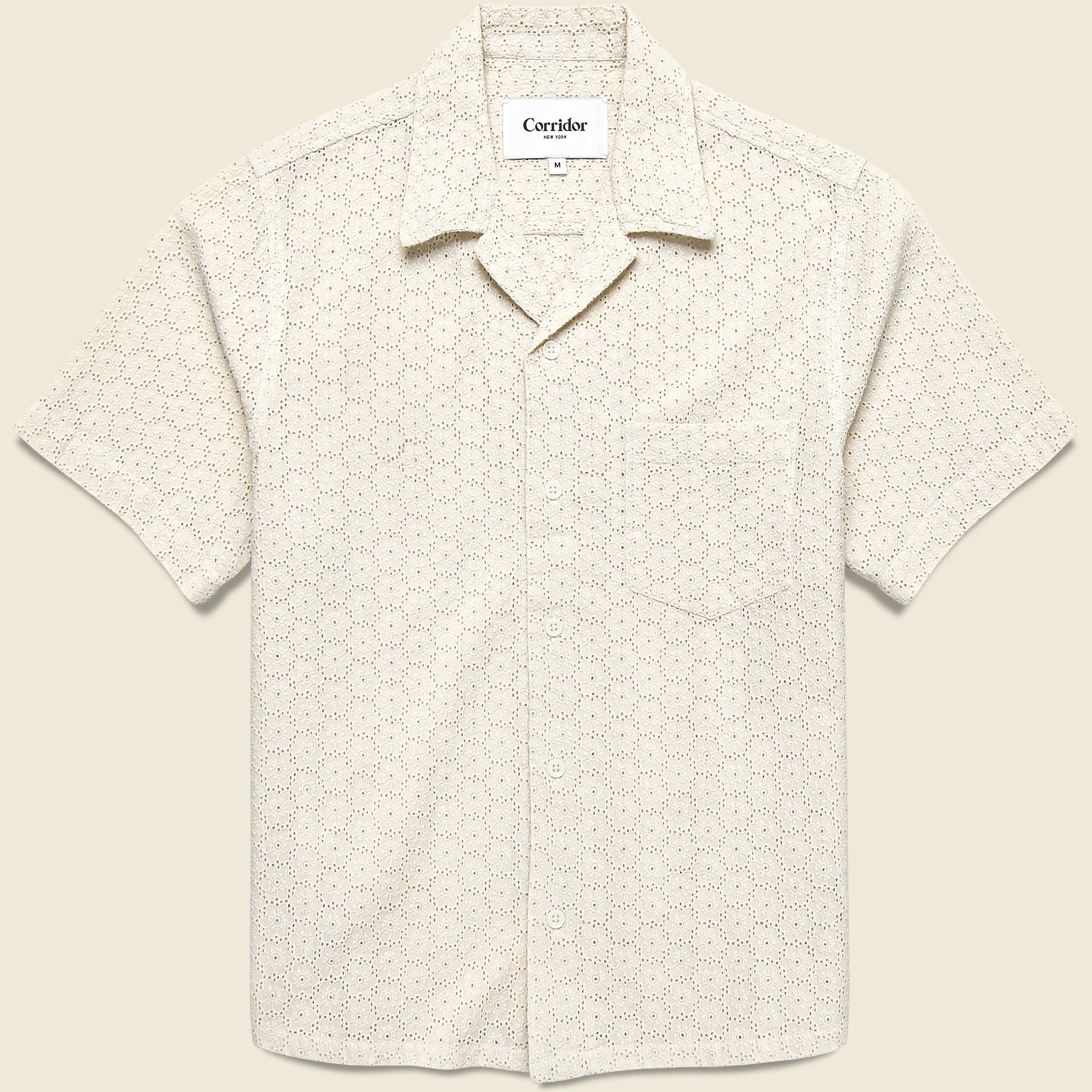 Floral Eyelet Shirt - Natural