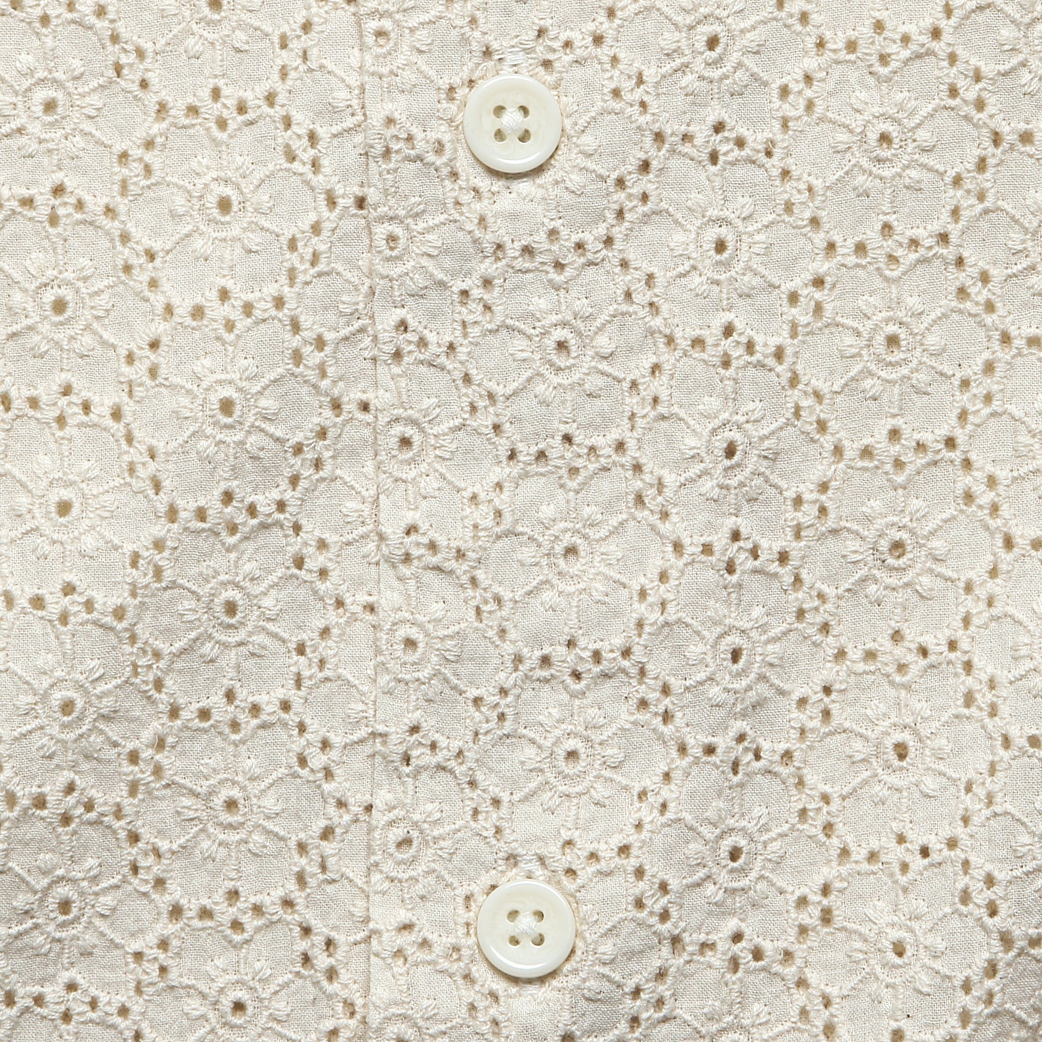 Floral Eyelet Shirt - Natural - Image 2