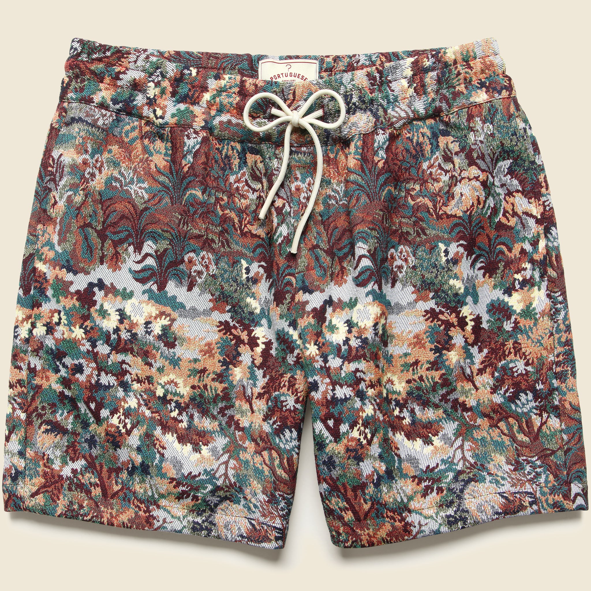 Floral Tapestry Shorts - Green
