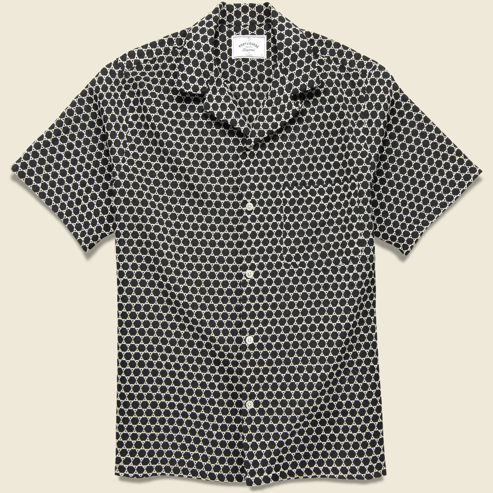 Folklore 3 Embroidered Camp Shirt - Black