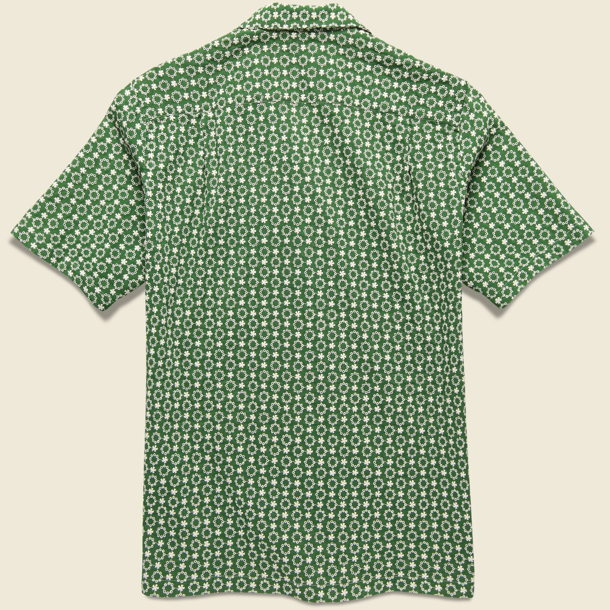 Folklore 3 Embroidered Camp Shirt - Green - Image 2