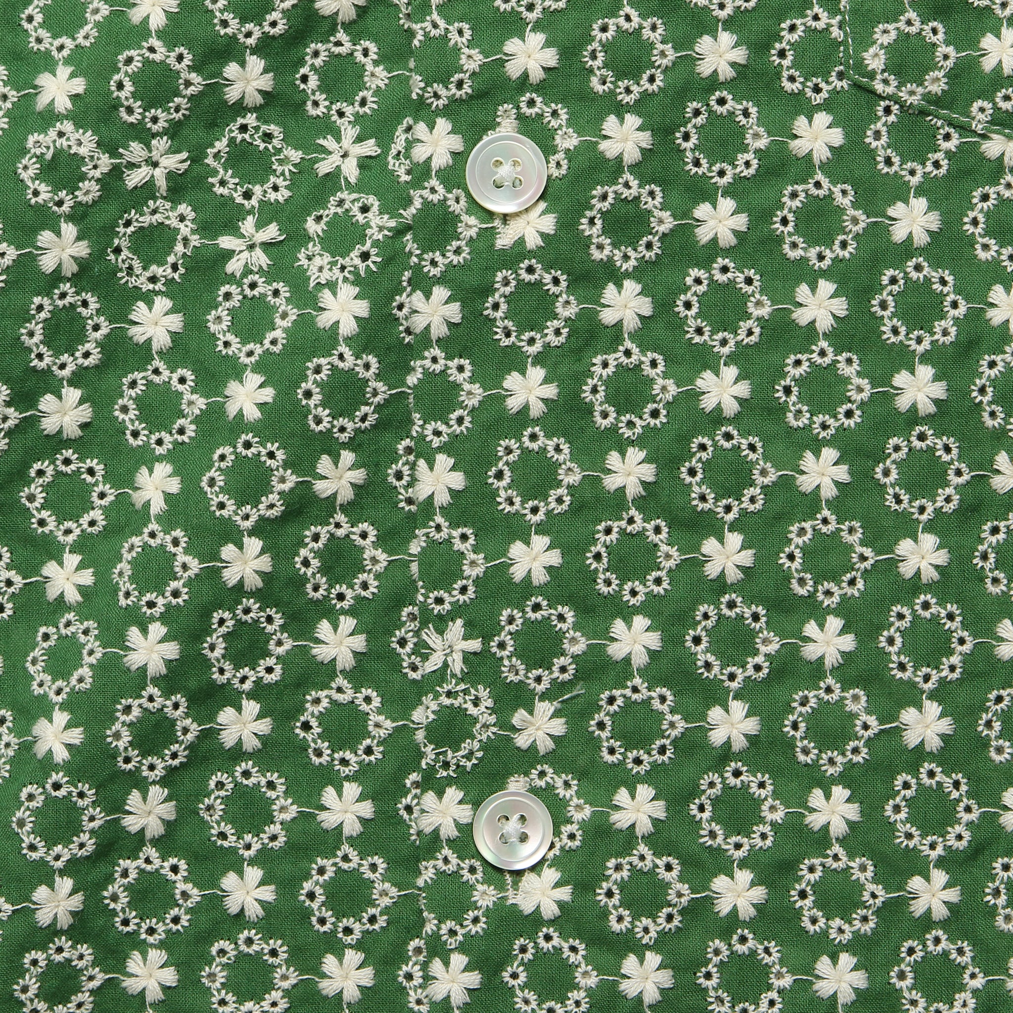 Folklore 3 Embroidered Camp Shirt - Green - Image 3