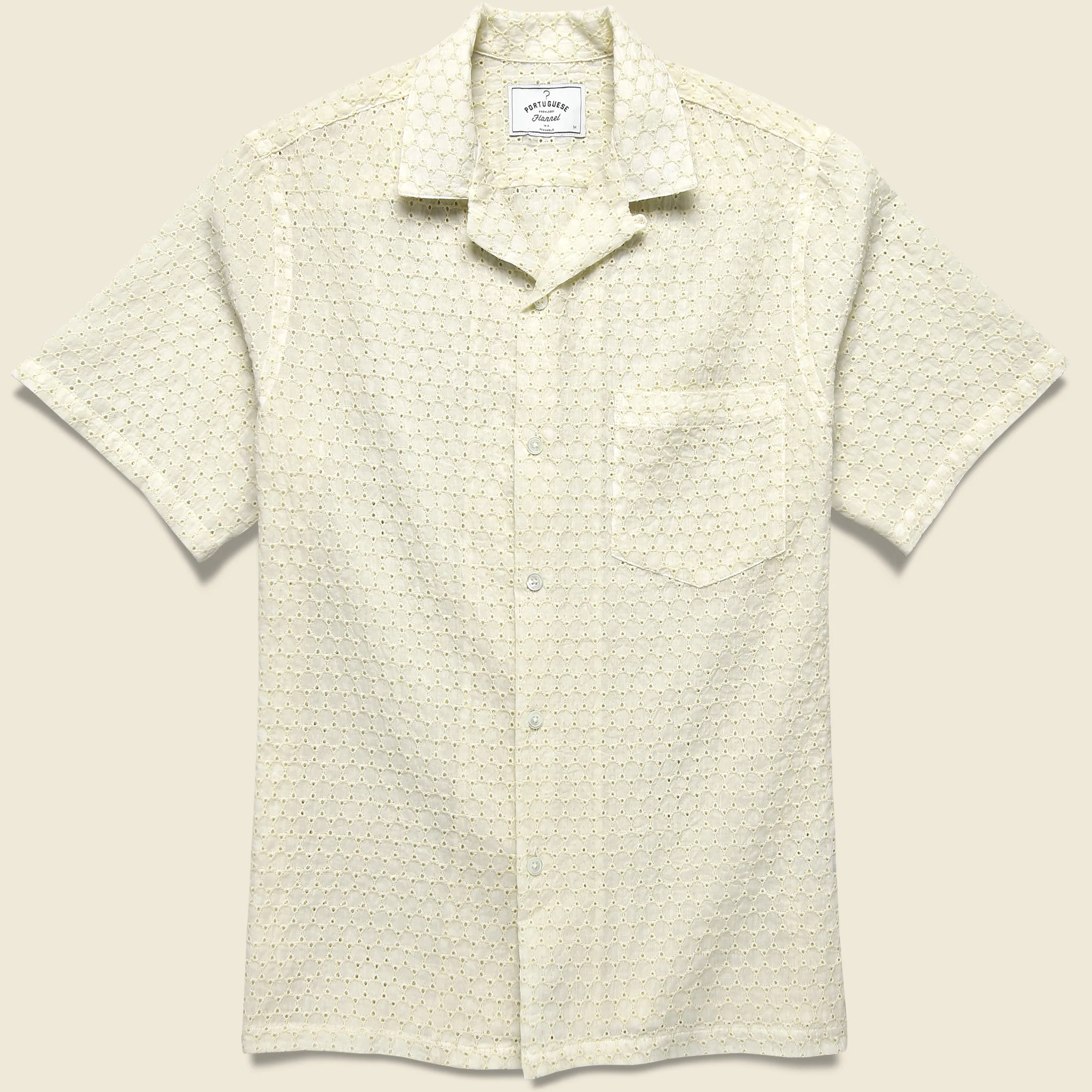 Folklore 3 Embroidered Camp Shirt - White
