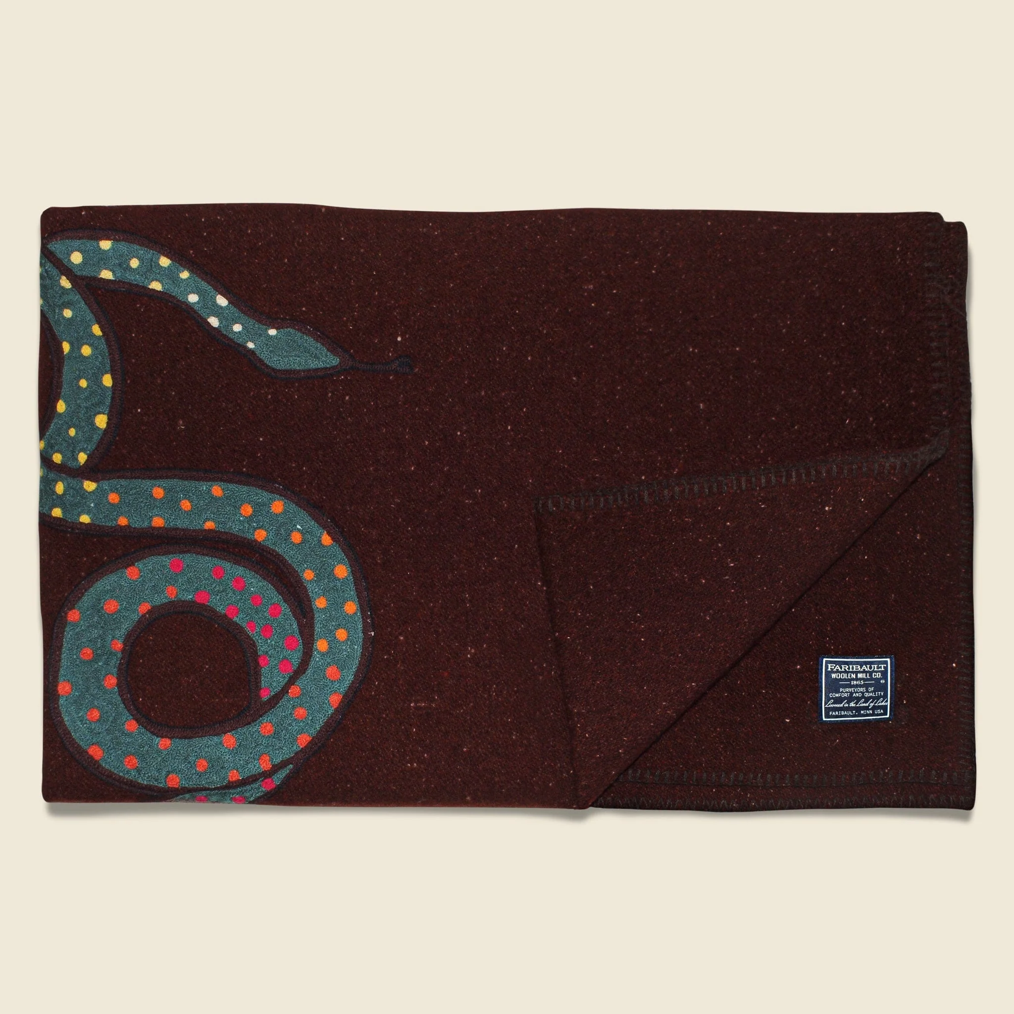 Wool Utility Blanket - United Snakes, Red - Image 2