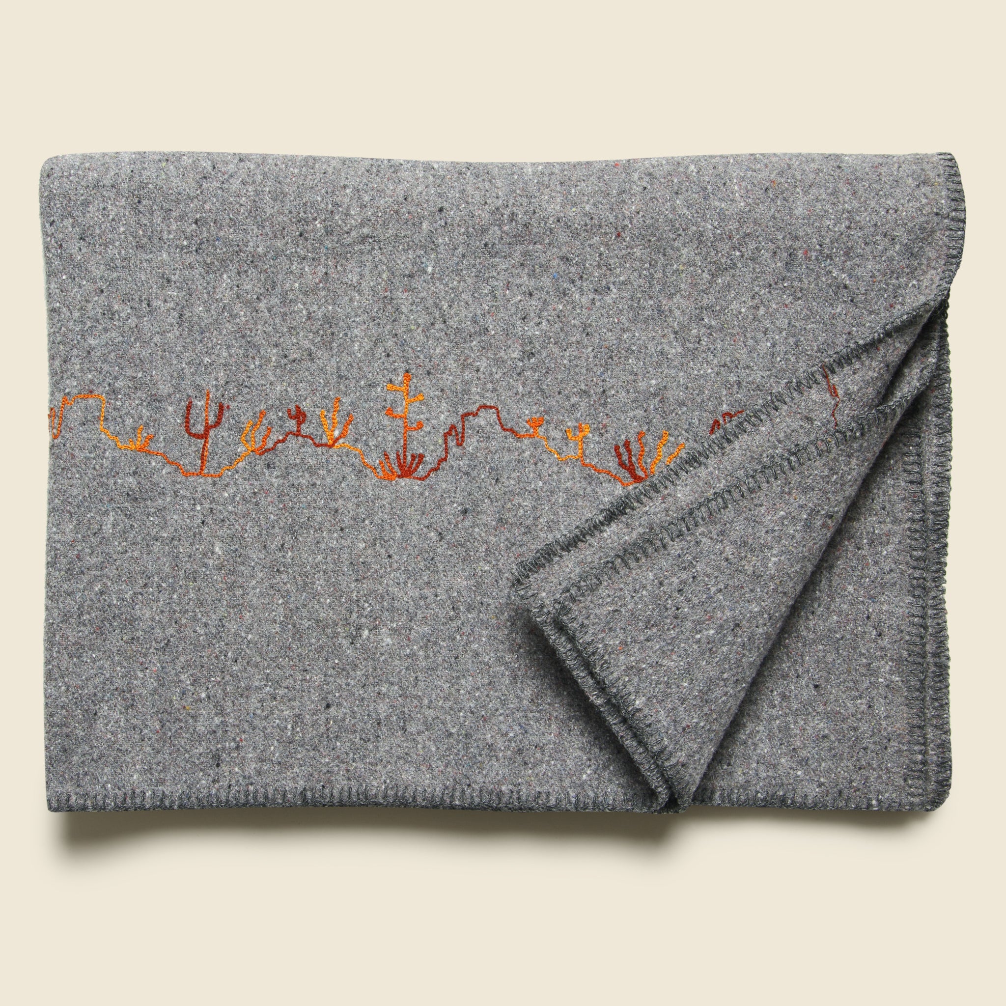Desert Landscape Small Utility Blanket - Grey - Image 3