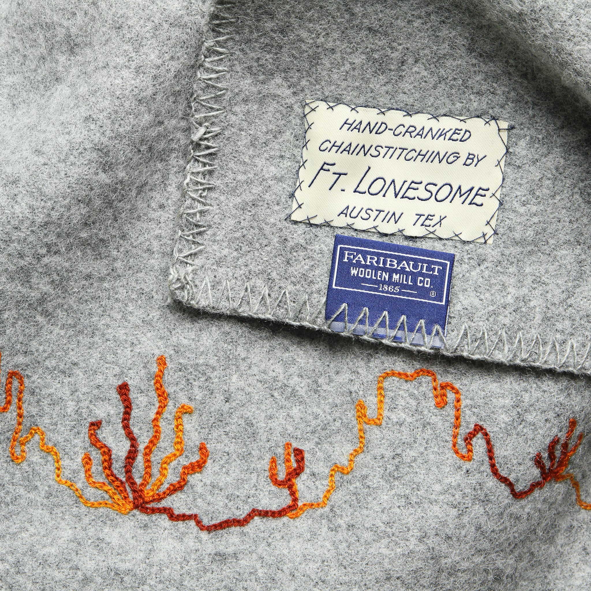 Large Wool Blanket - Desert Landscape - Image 2