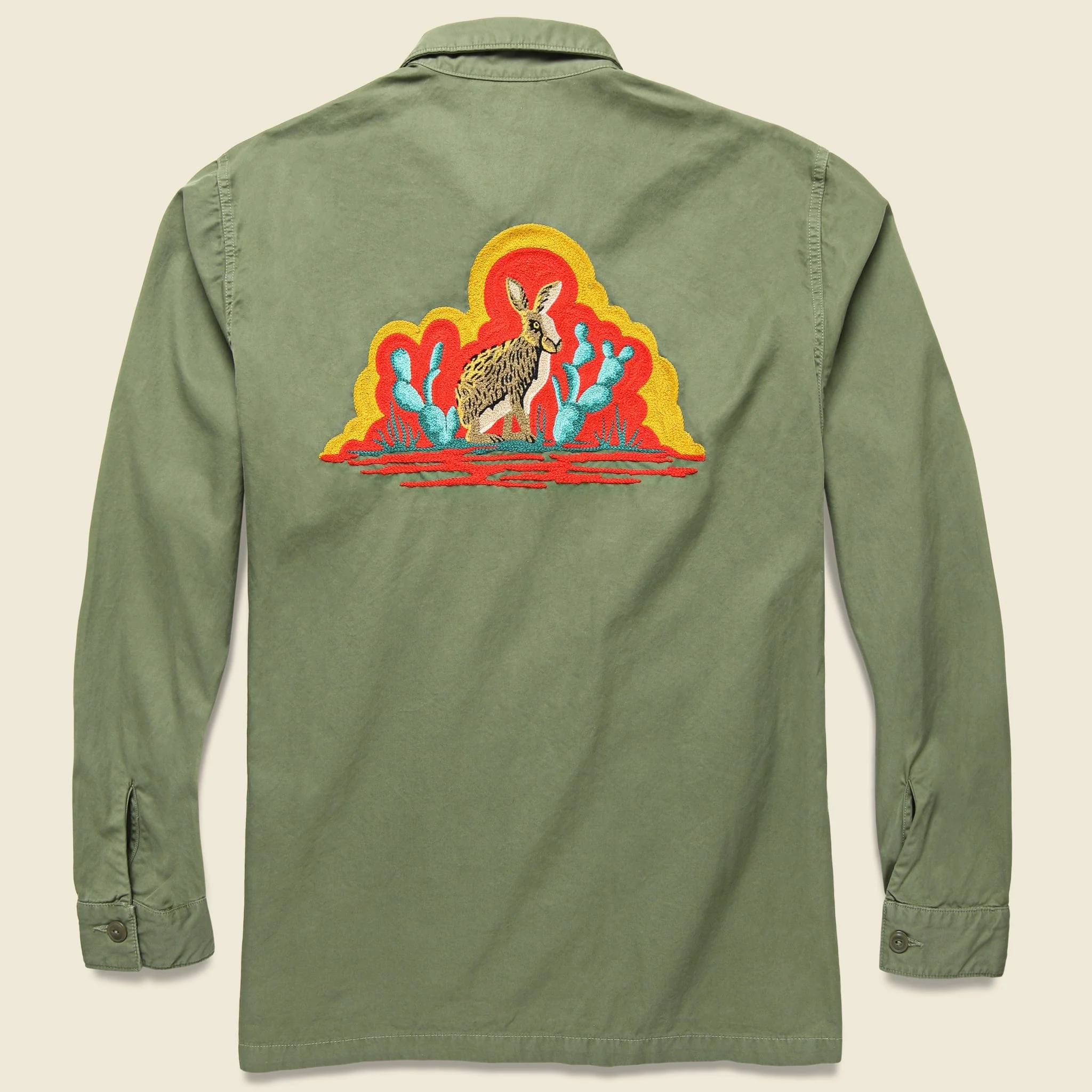 Twill Fatigue Overshirt - Hare