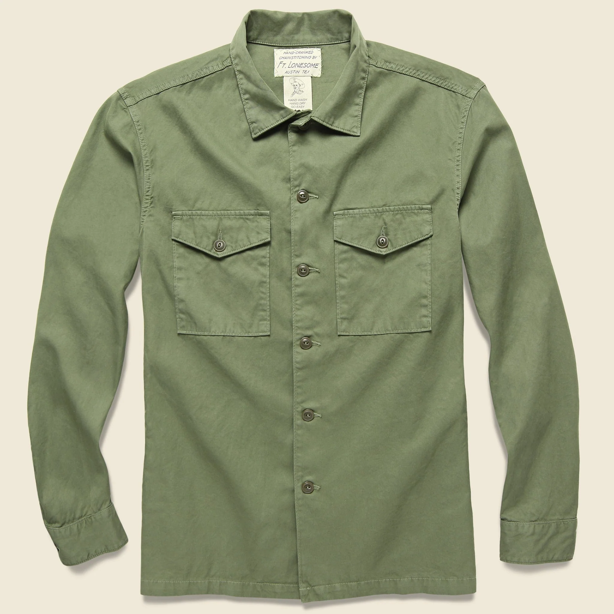 Twill Fatigue Overshirt - Hare - Image 2
