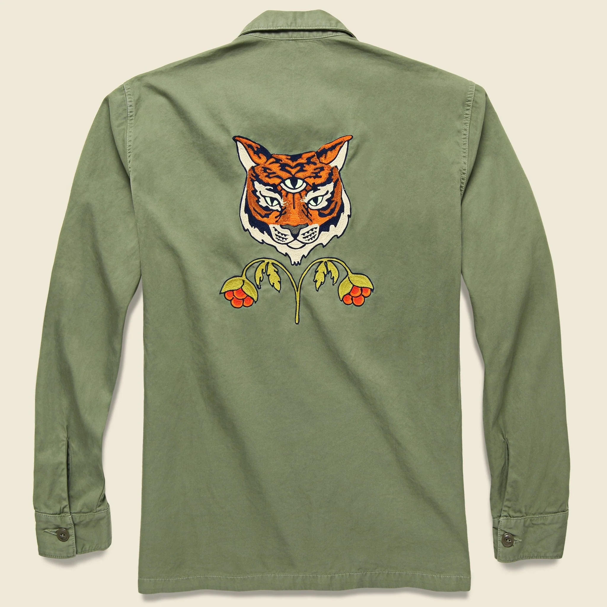 Twill Fatigue Overshirt - Tiger