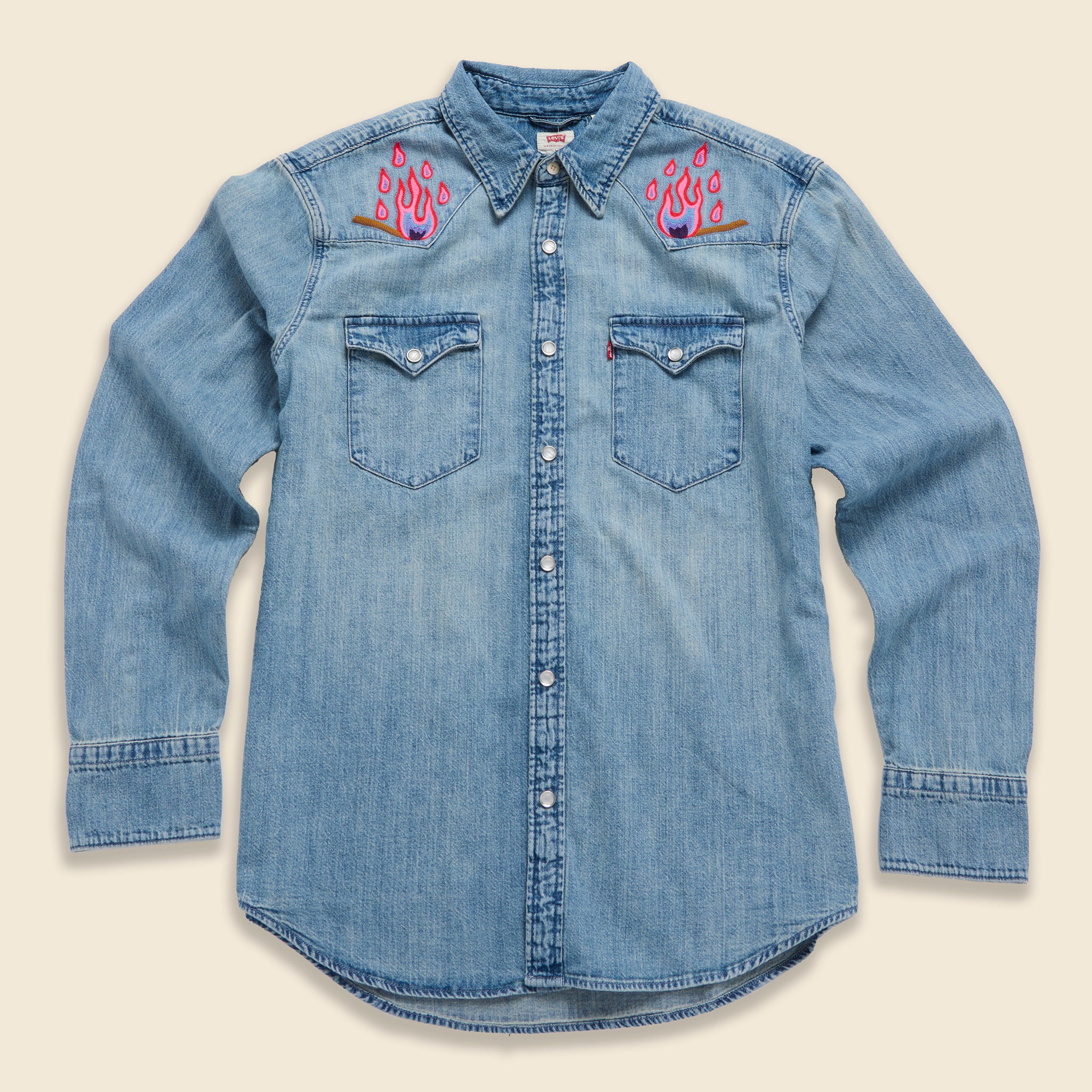 Ft. Lonesome x STAG Match Denim Western Shirt