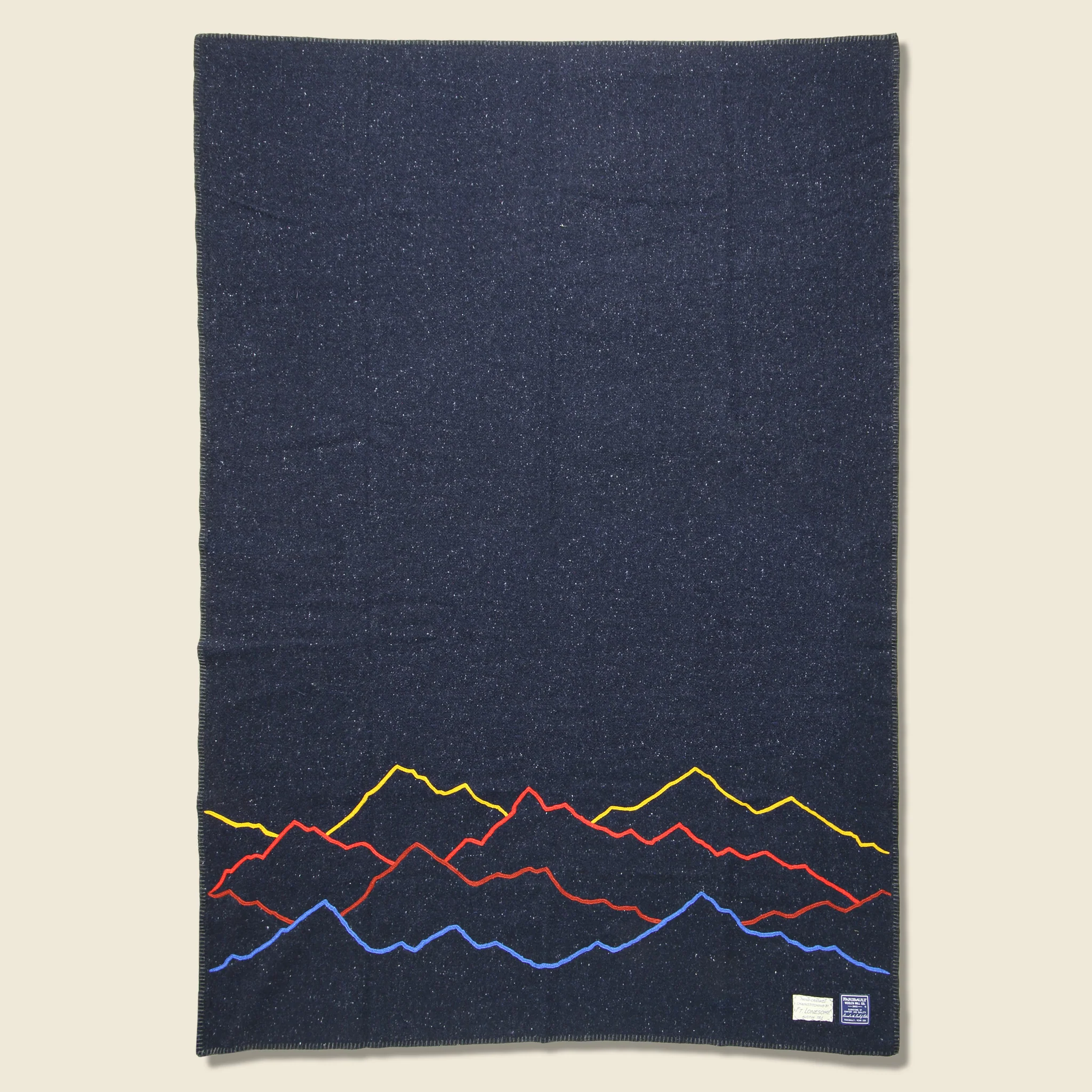 Mountain Landscape Small Utility Blanket - Navy