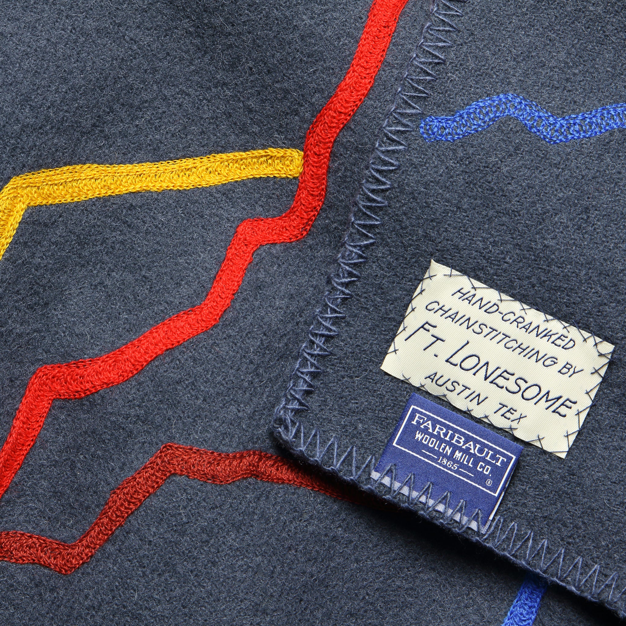 Large Wool Blanket - Mountain Landscape - Image 2
