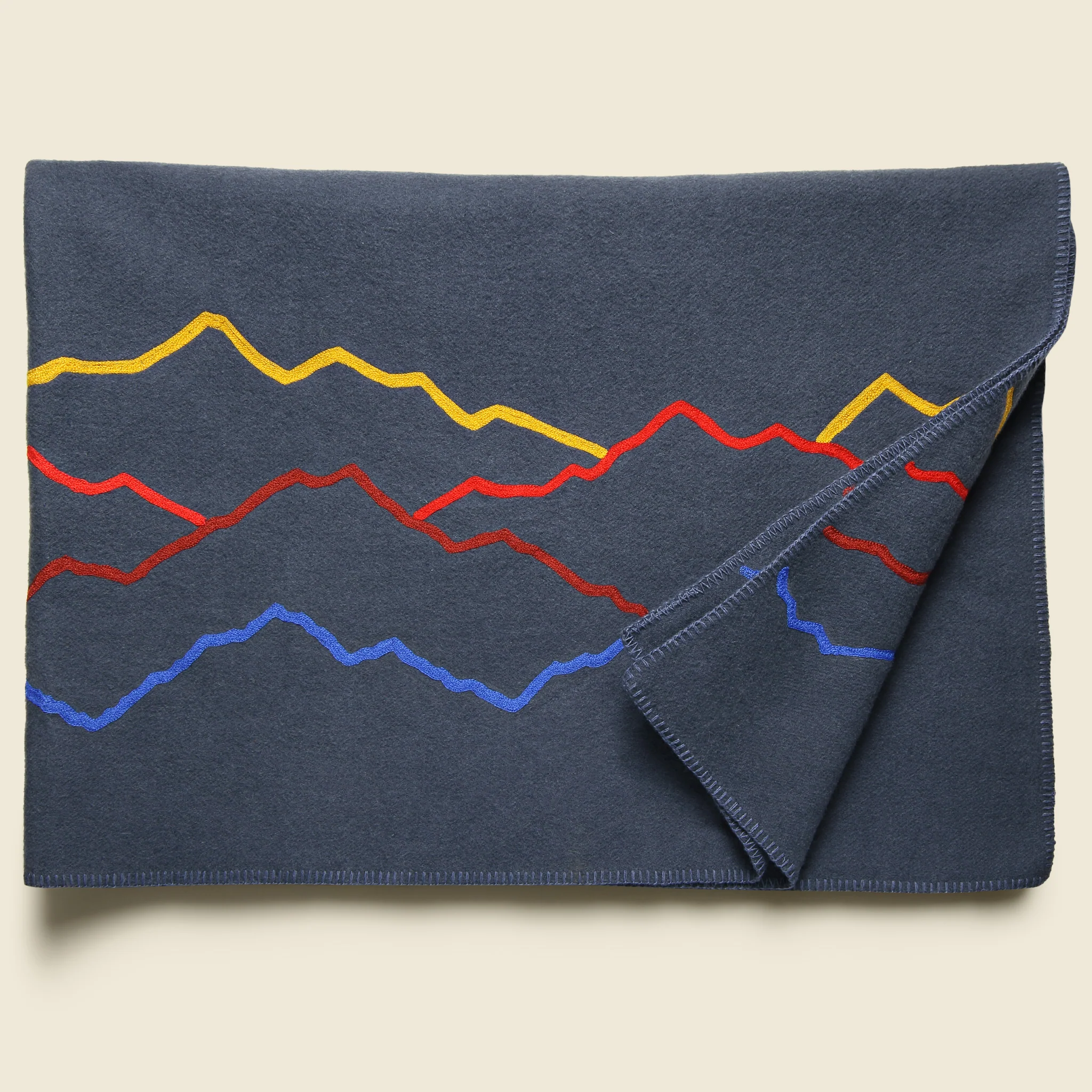 Large Wool Blanket - Mountain Landscape - Image 3