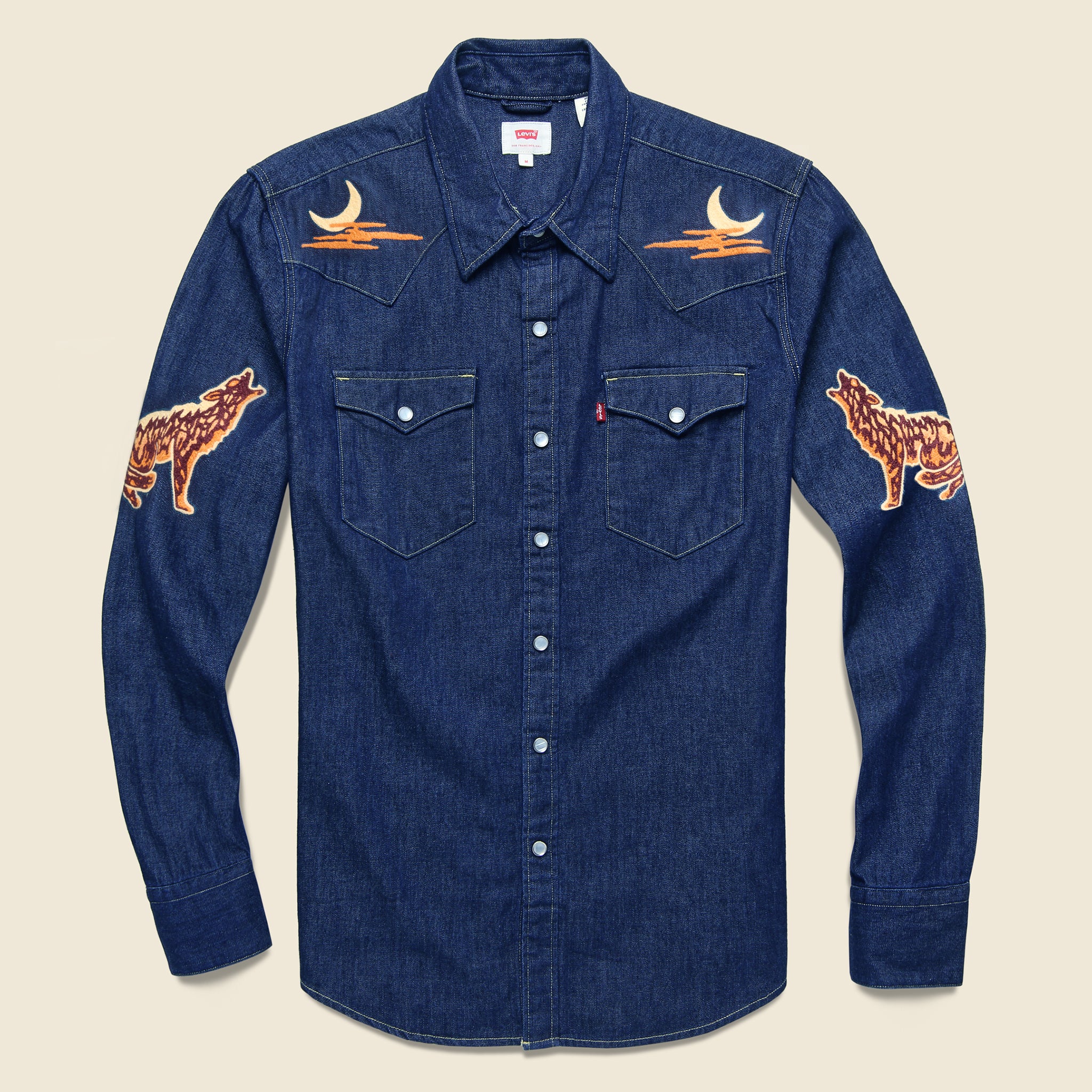 Ft. Lonesome x STAG Wolf Denim Western Shirt