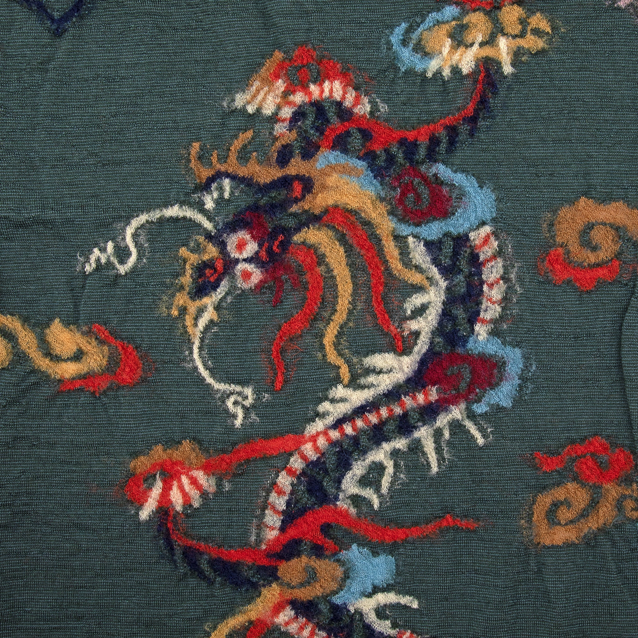 Fulling Wool HAPPY Scarf SOUVENIR - Green - Image 2