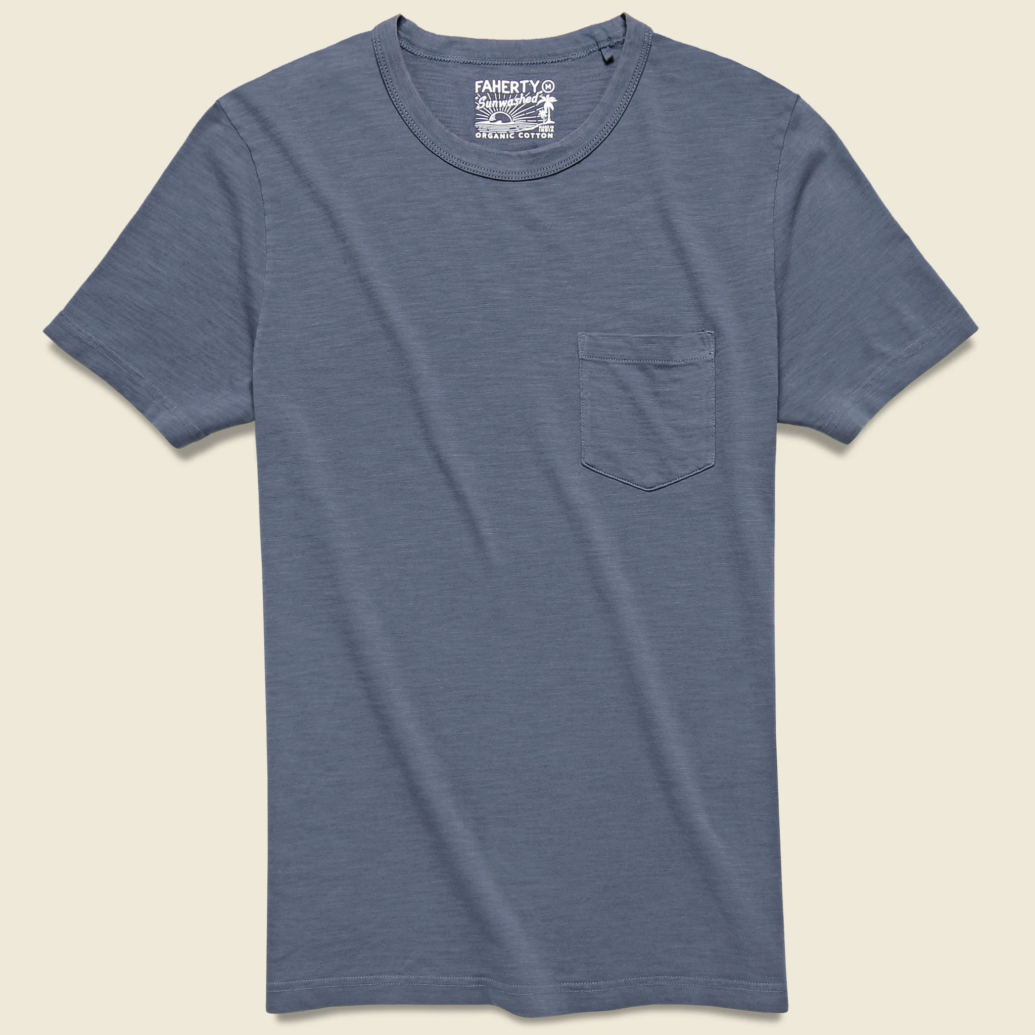 Garment Dyed Pocket Tee - Dune Navy
