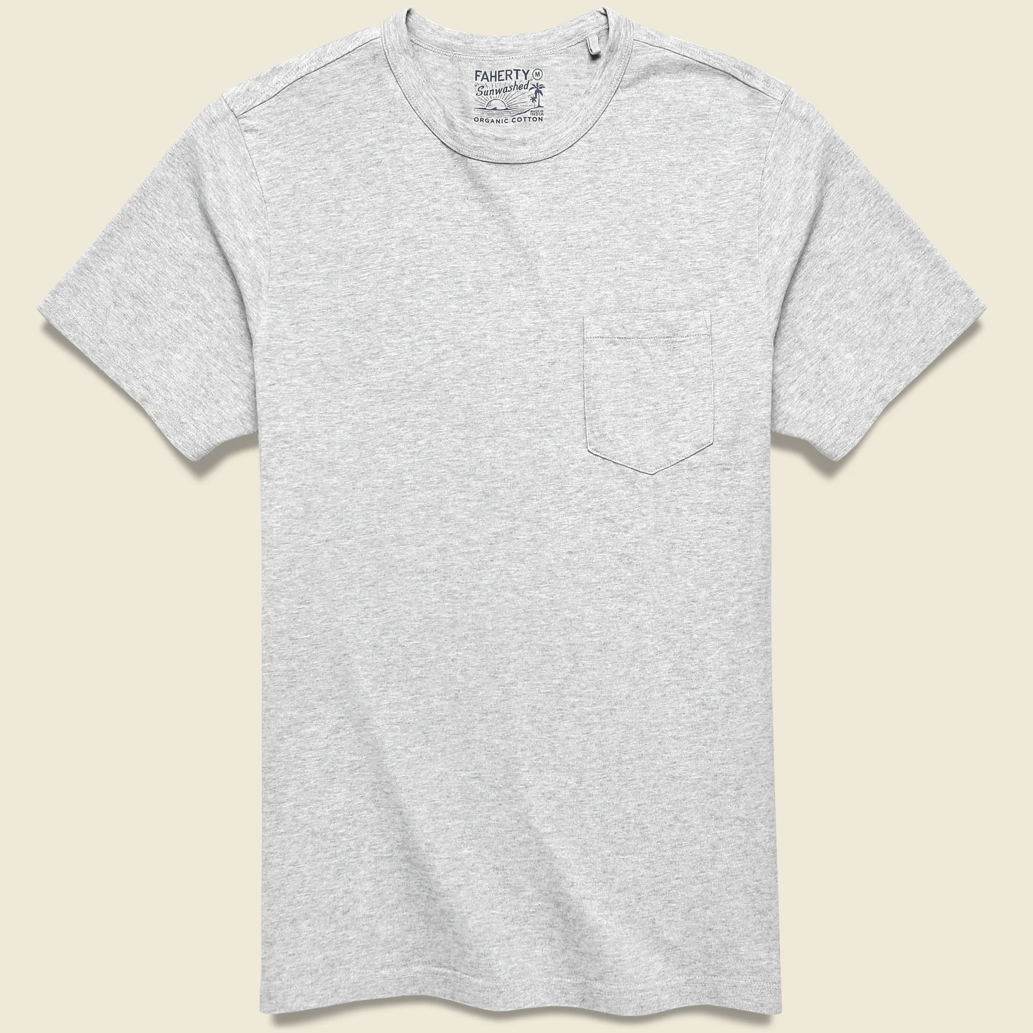 Garment Dyed Pocket Tee - Grey Heather