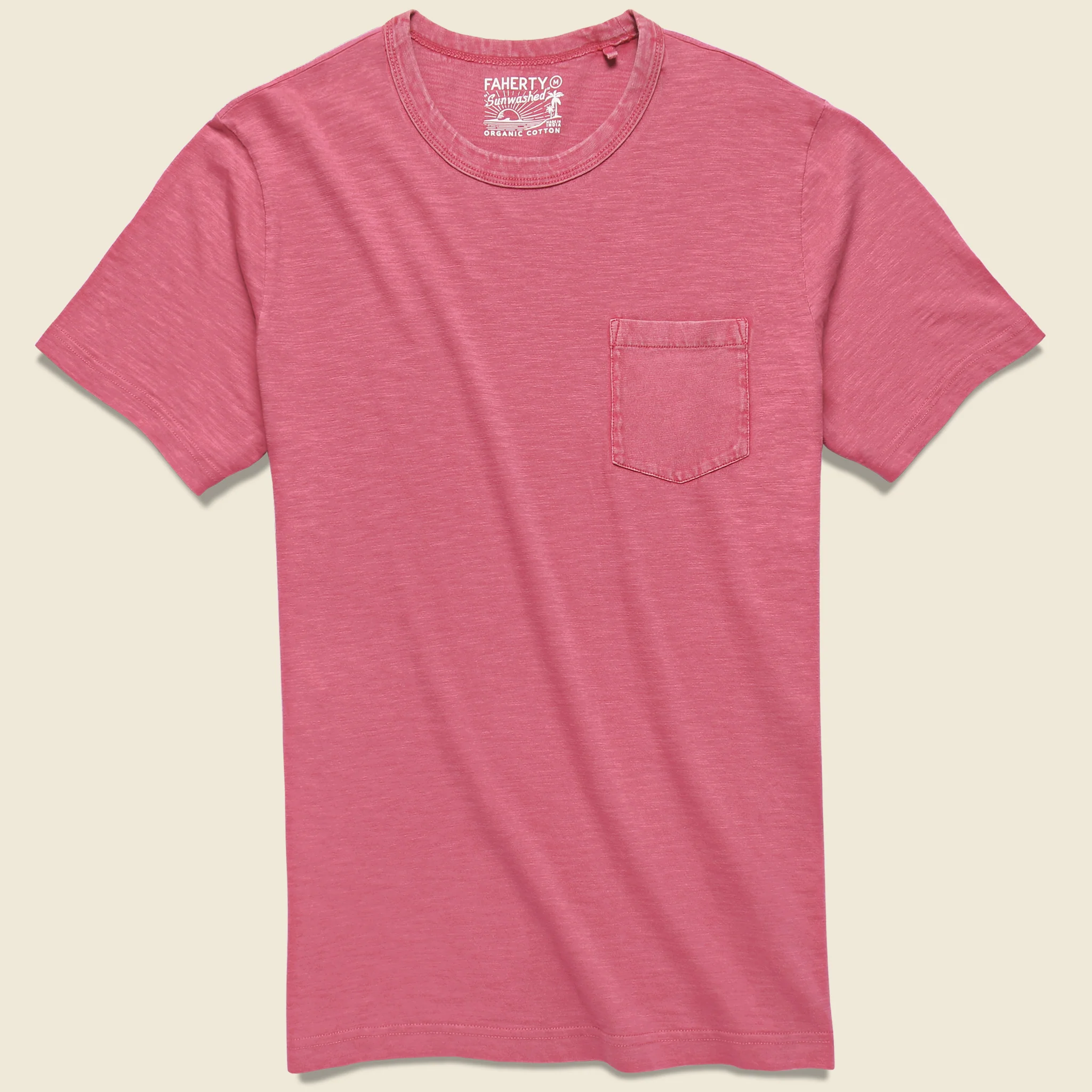 Garment Dyed Pocket Tee - Hibiscus