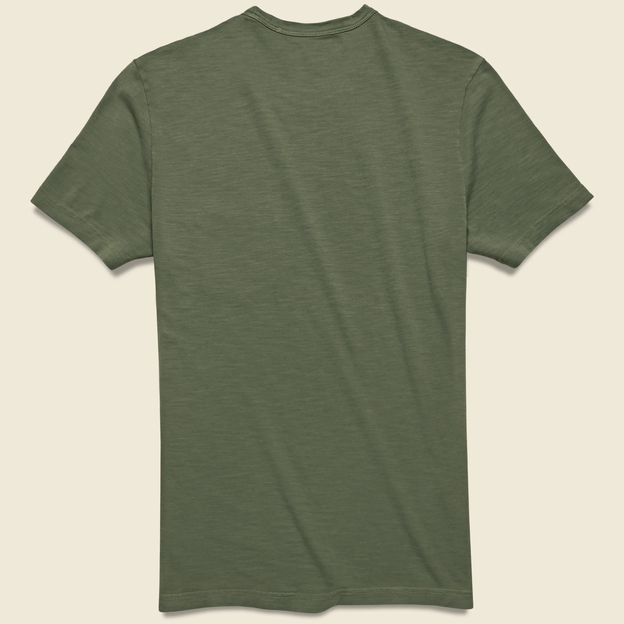 Garment Dyed Pocket Tee - Olive - Image 2