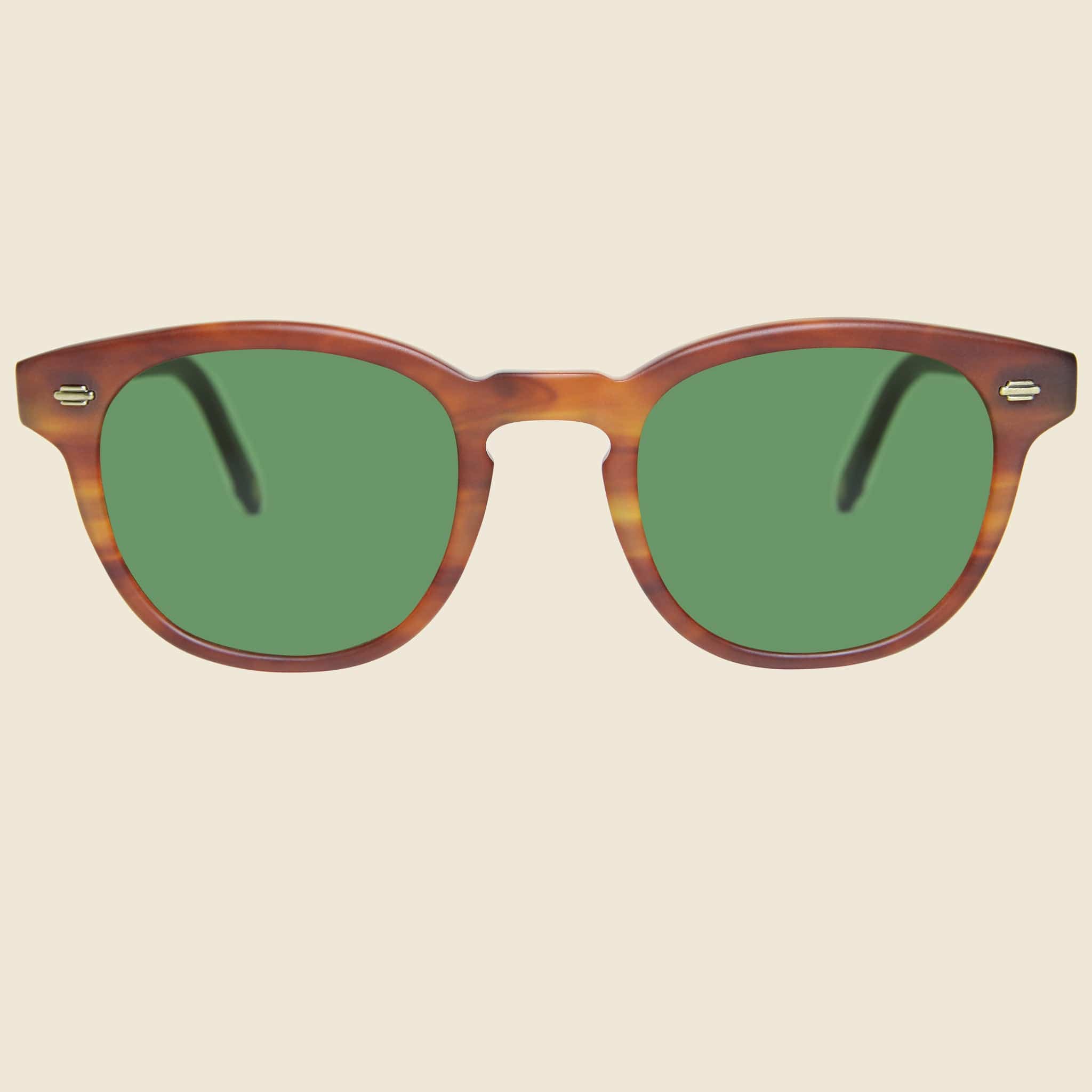 Warren 46mm - Amber Tortoise/Green