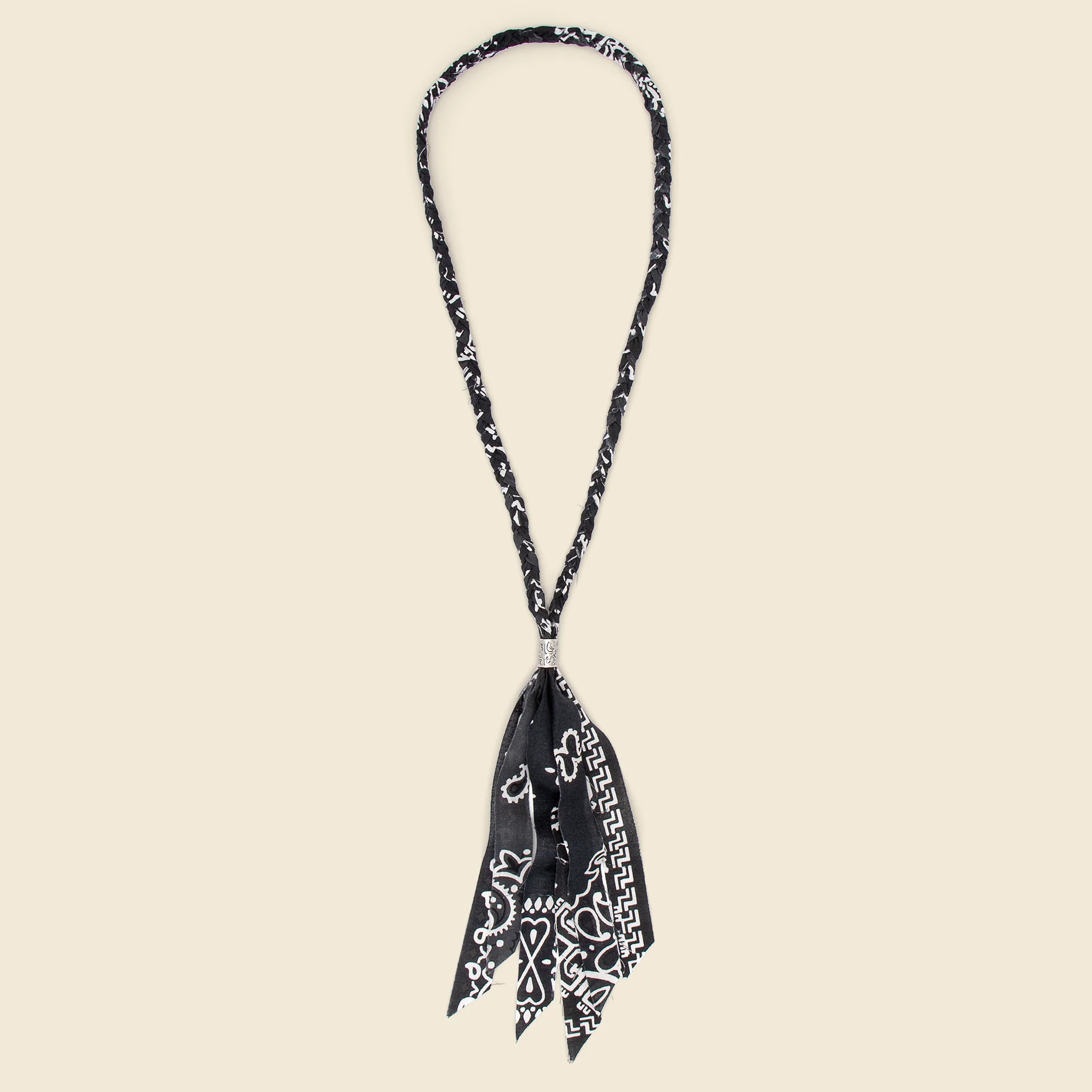 Bandana Fringe Necklace - Black