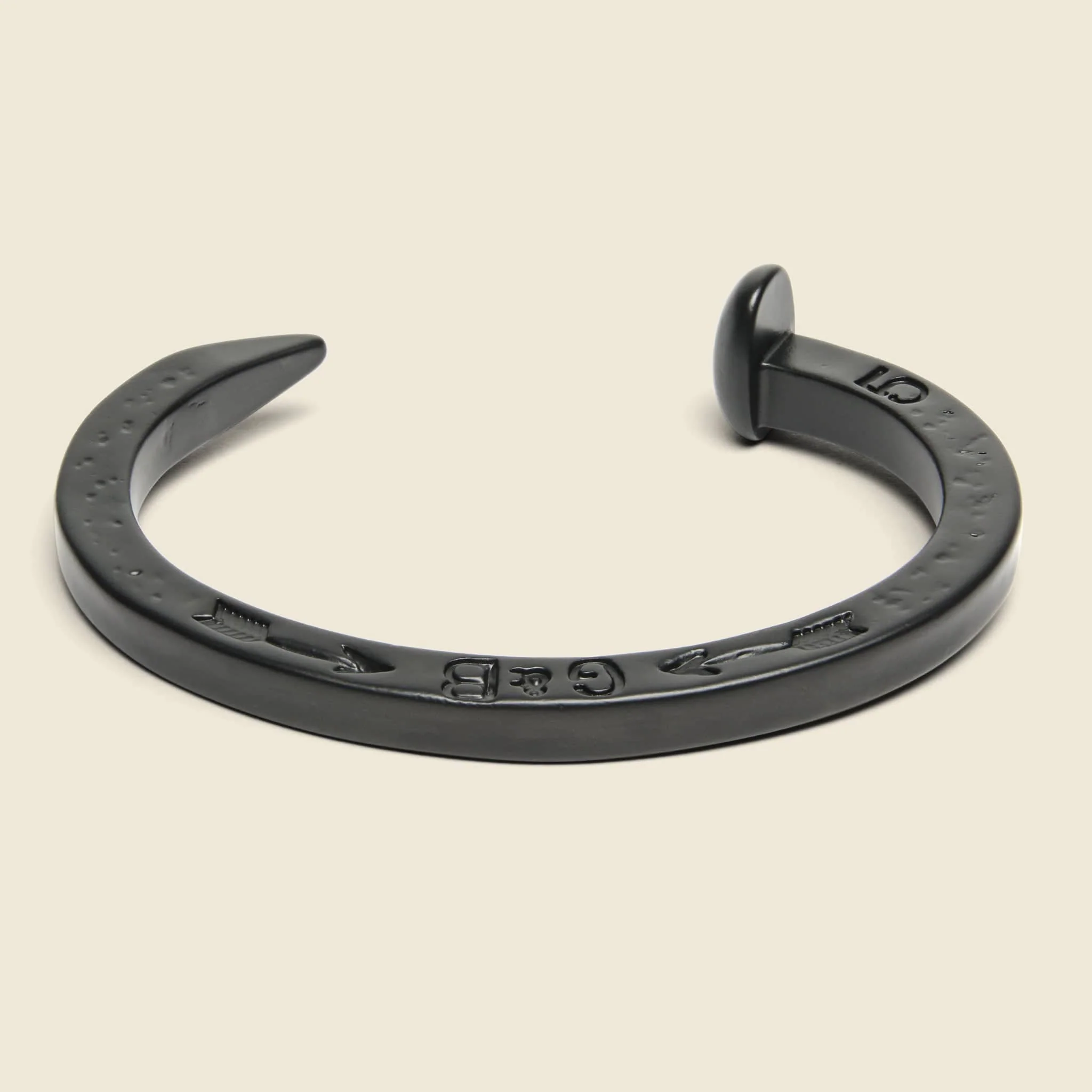 The Original Railroad Spike Cuff - Military Black