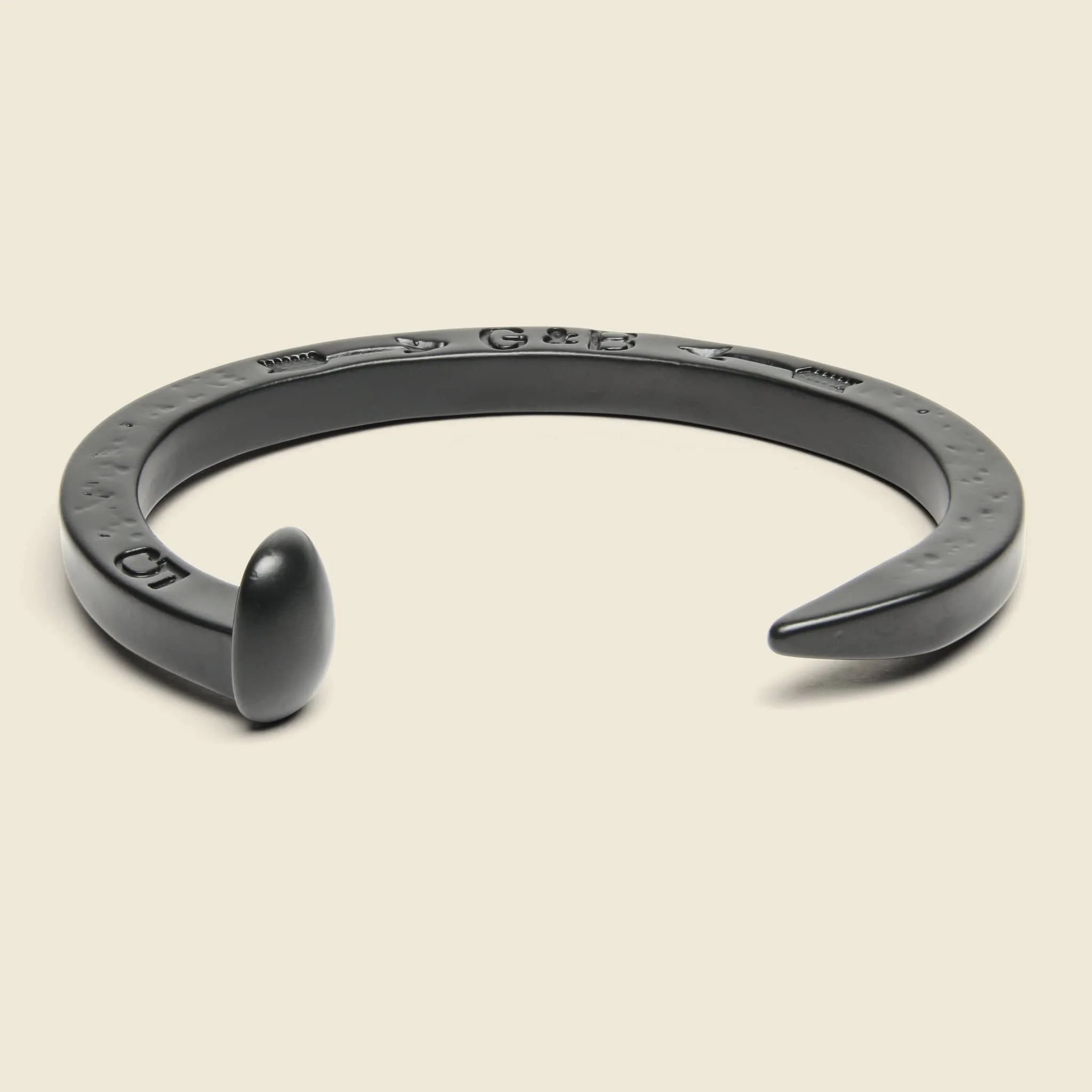 The Original Railroad Spike Cuff - Military Black - Image 2