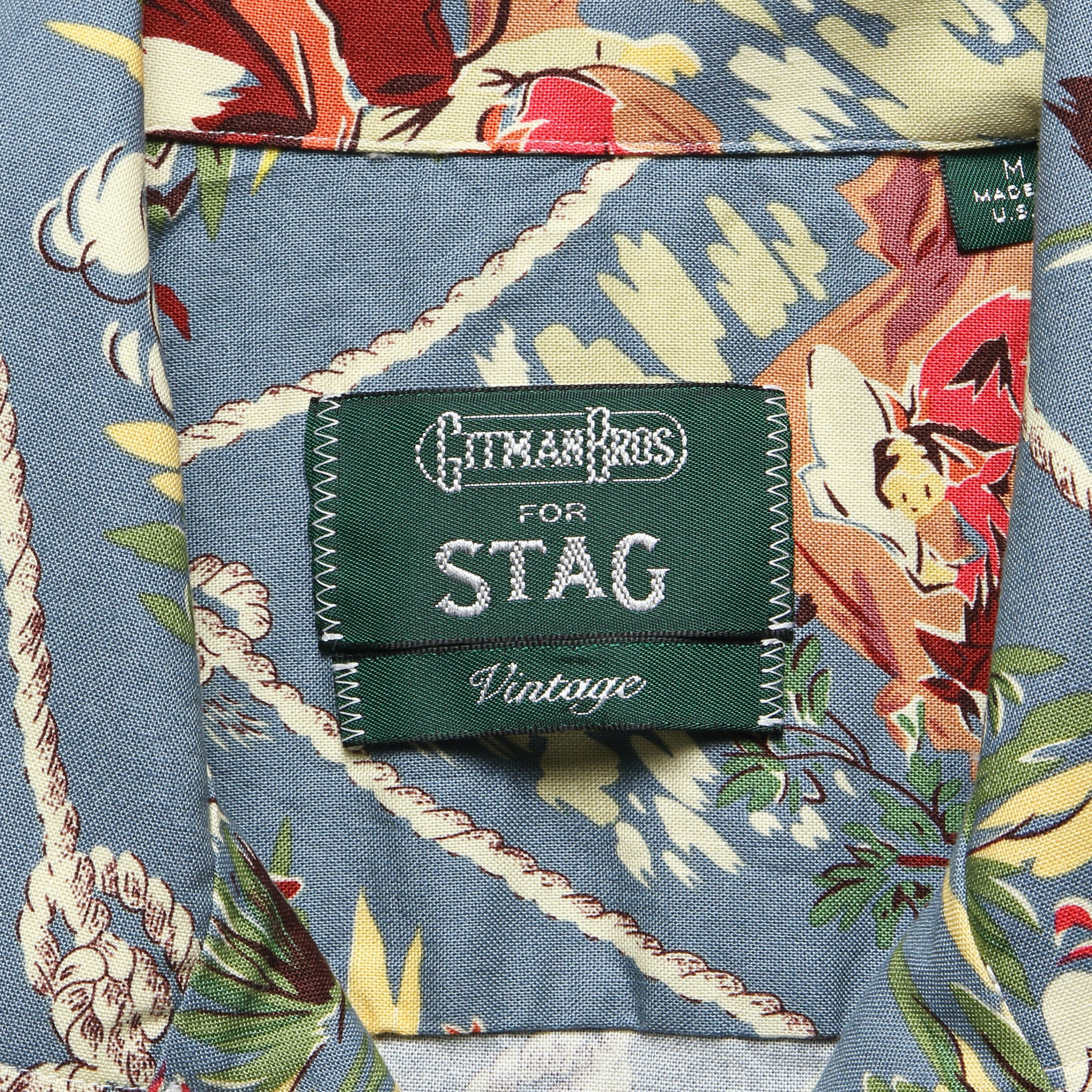 Cowboy Print Camp Shirt - Blue - Image 3