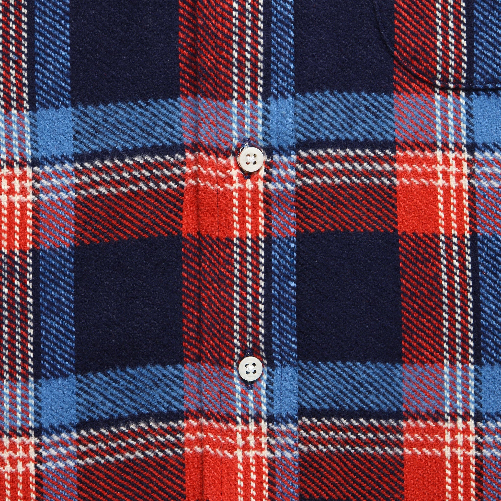 Wyoming Triple Yarn Flannel - Red/Blue Plaid - Image 3