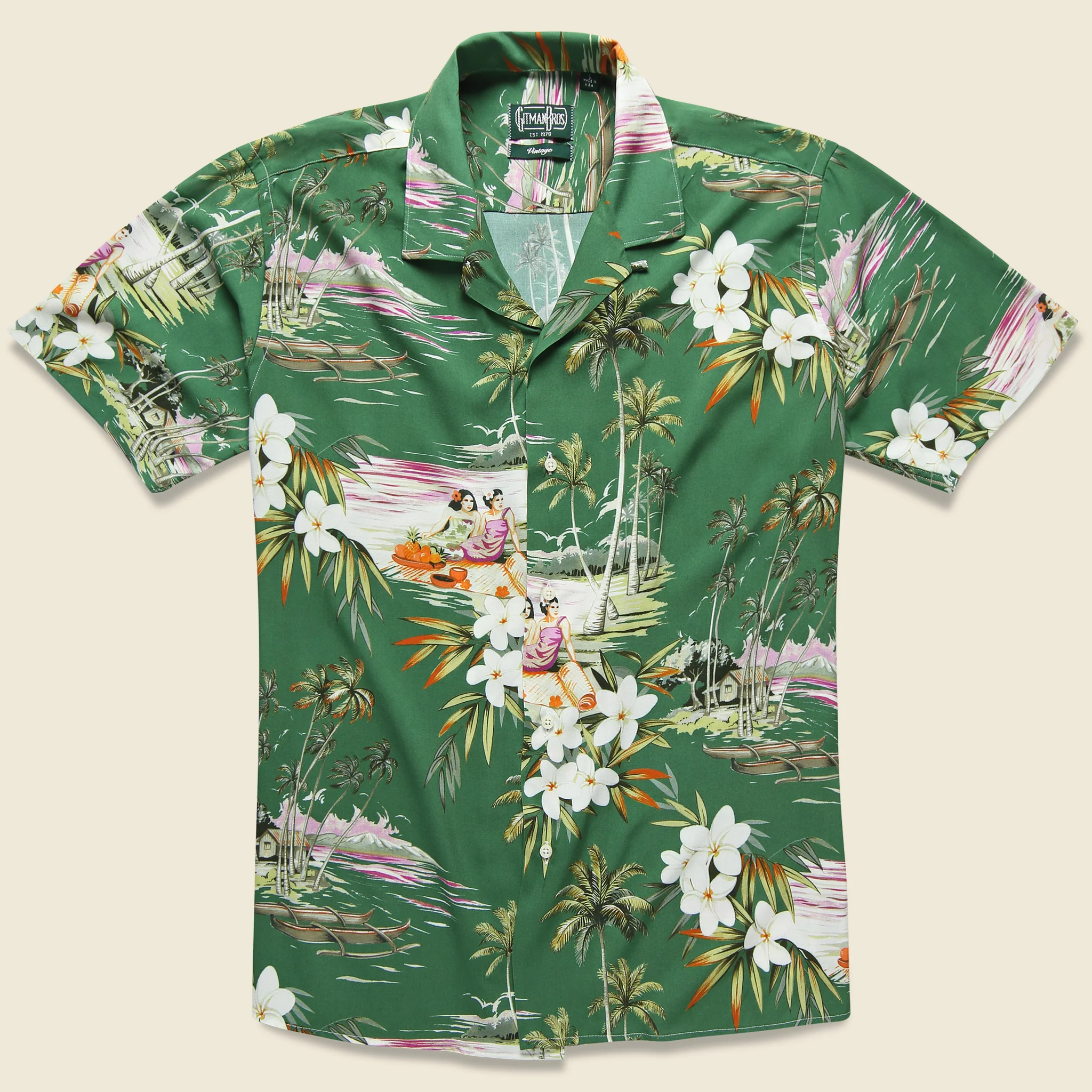 Aloha Print Shirt - Green